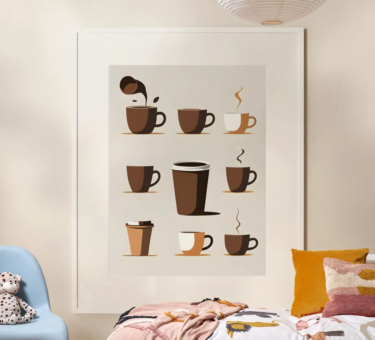 Sagoma di una tazza di caffè poster da LIFESTYLE OBJECTS