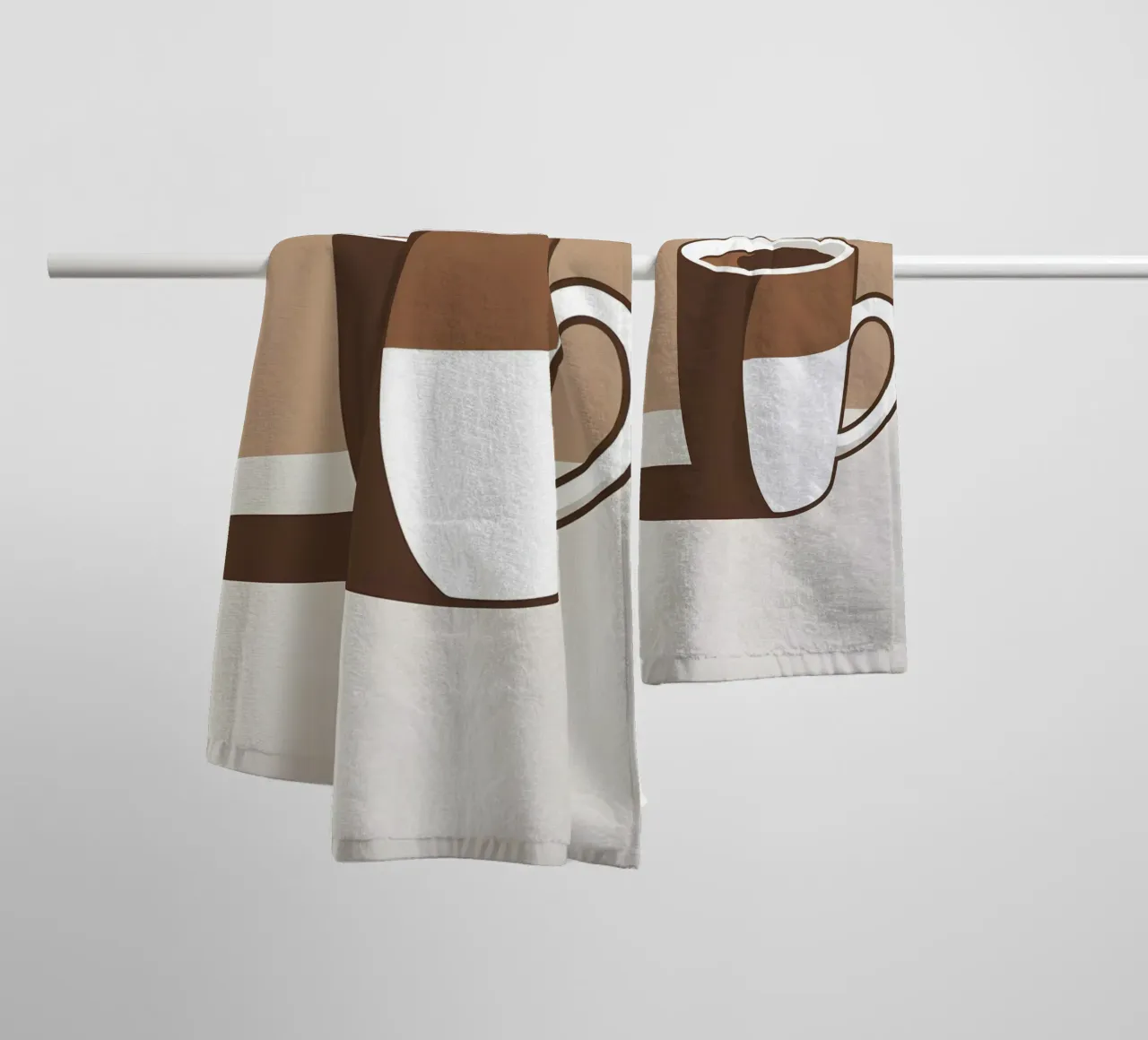 Sagoma di una tazza di caffè asciugamano da bagno da LIFESTYLE OBJECTS