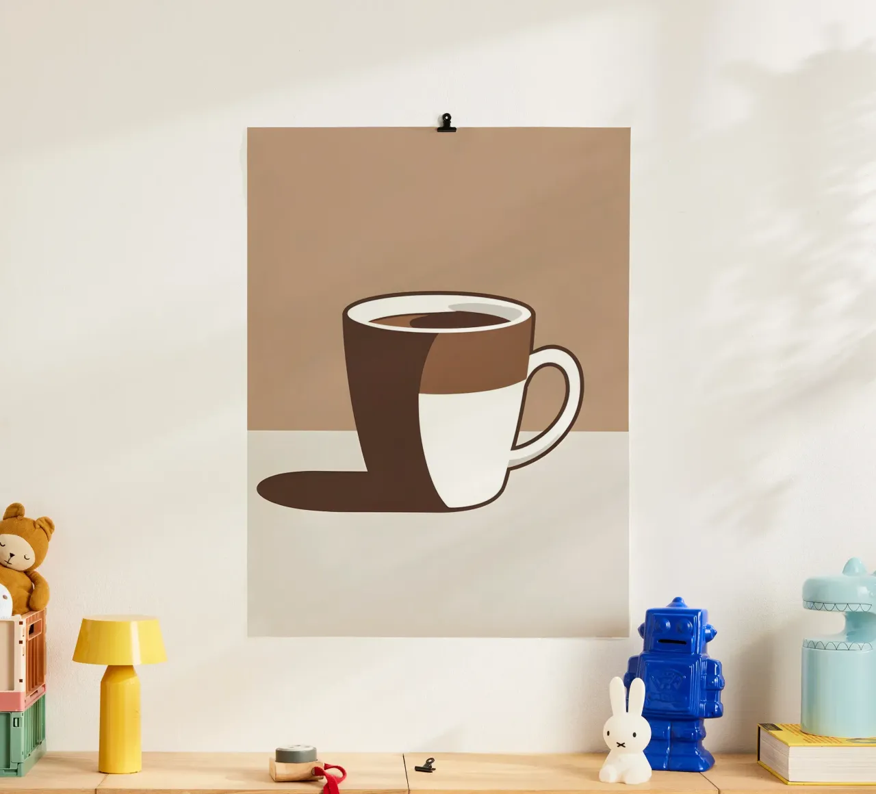 Sagoma di una tazza di caffè poster da LIFESTYLE OBJECTS