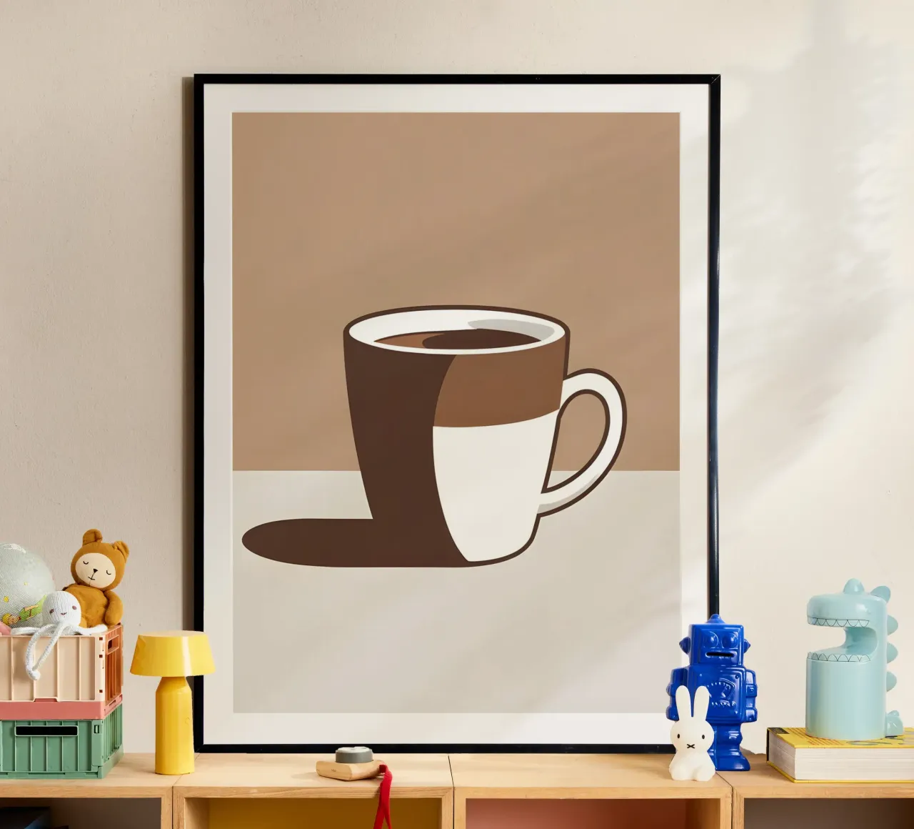 Sagoma di una tazza di caffè poster da LIFESTYLE OBJECTS