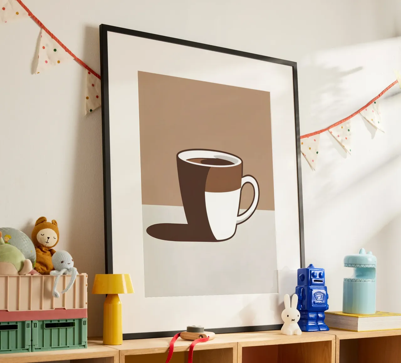 Sagoma di una tazza di caffè poster da LIFESTYLE OBJECTS
