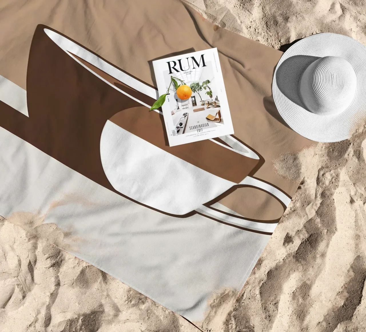 Sagoma di una tazza di caffè telo mare da LIFESTYLE OBJECTS