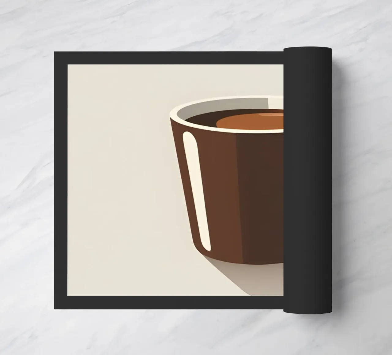 Sagoma di una tazza di caffè zerbino da LIFESTYLE OBJECTS