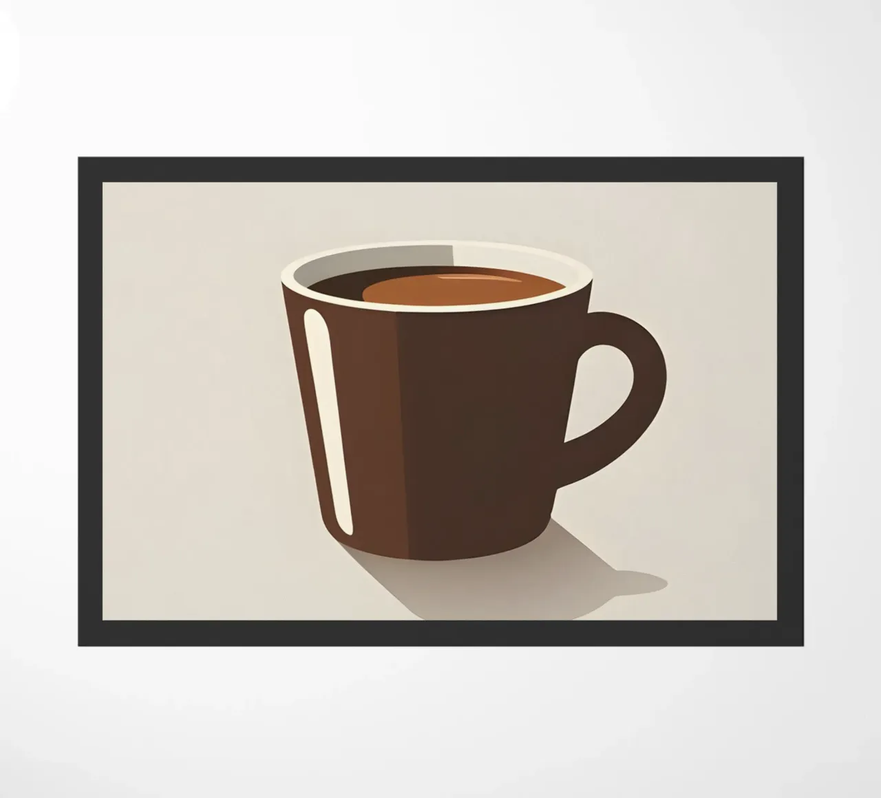 Sagoma di una tazza di caffè zerbino da LIFESTYLE OBJECTS