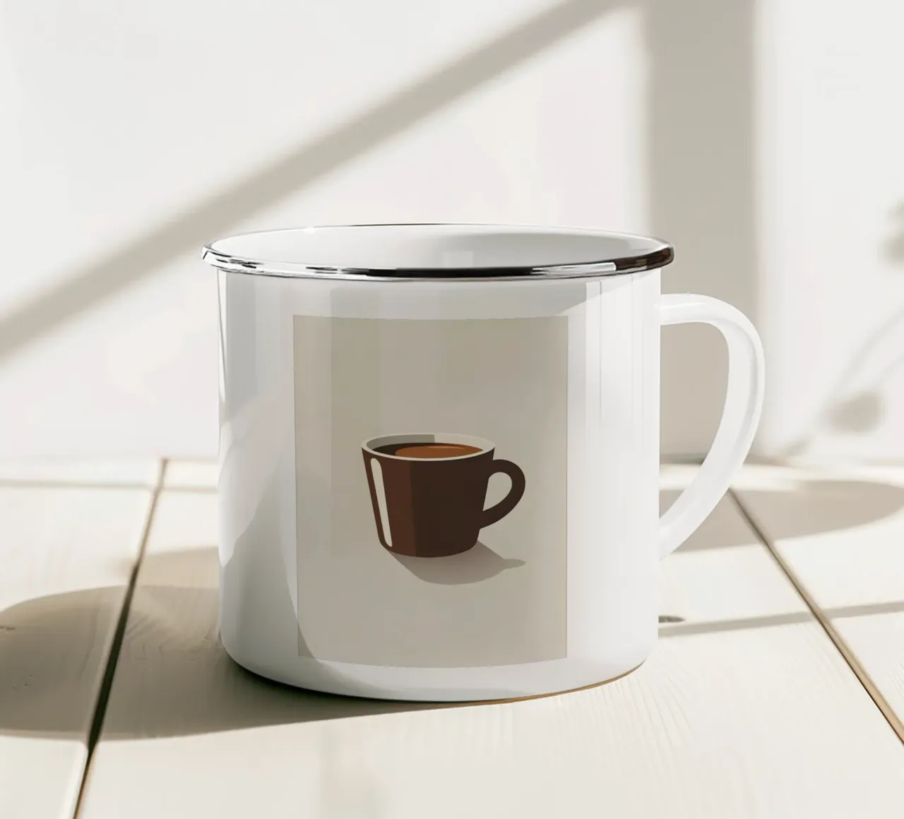 Sagoma di una tazza di caffè tazza in smalto da LIFESTYLE OBJECTS