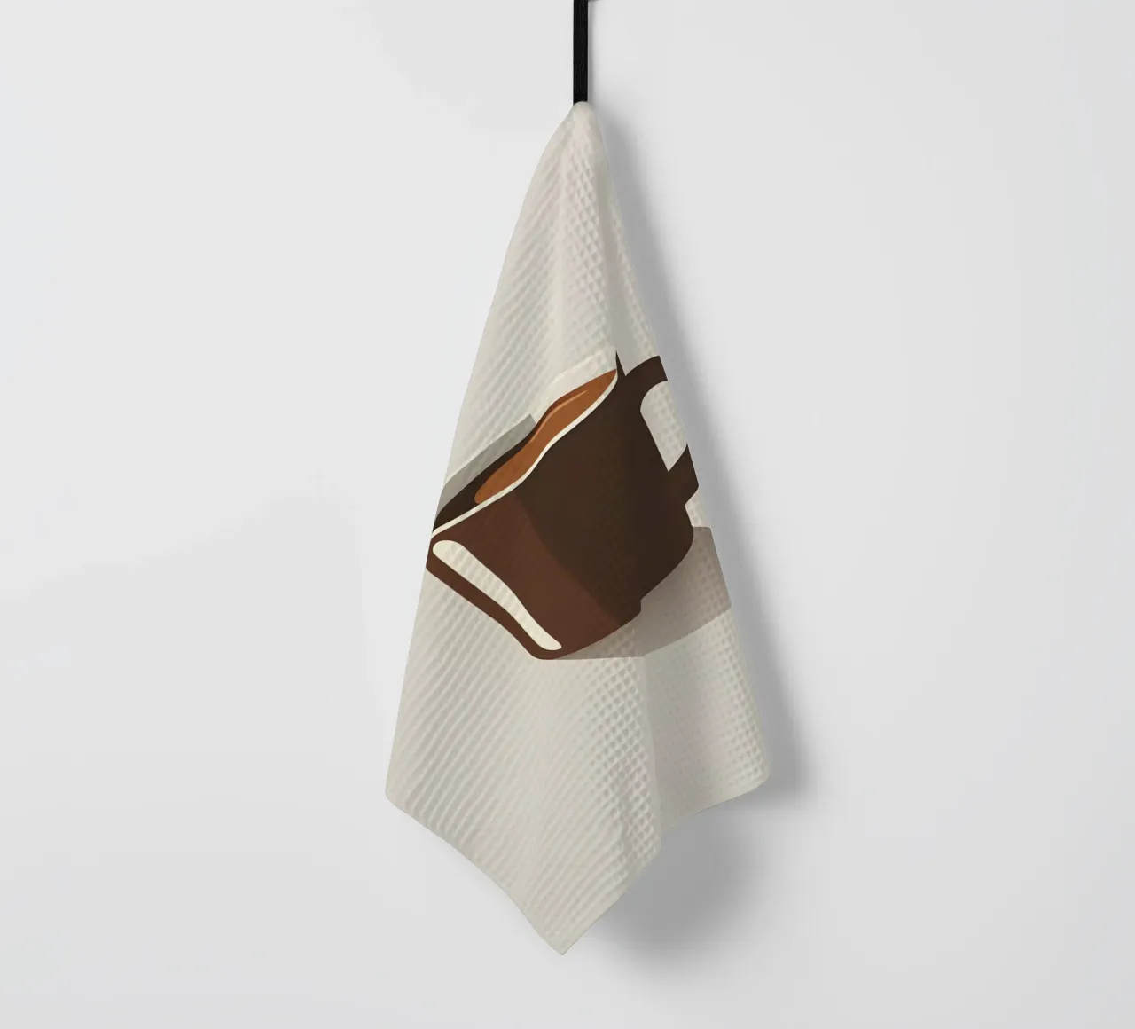 Silhouette einer Kaffeetasse Geschirrtuch von LIFESTYLE OBJECTS