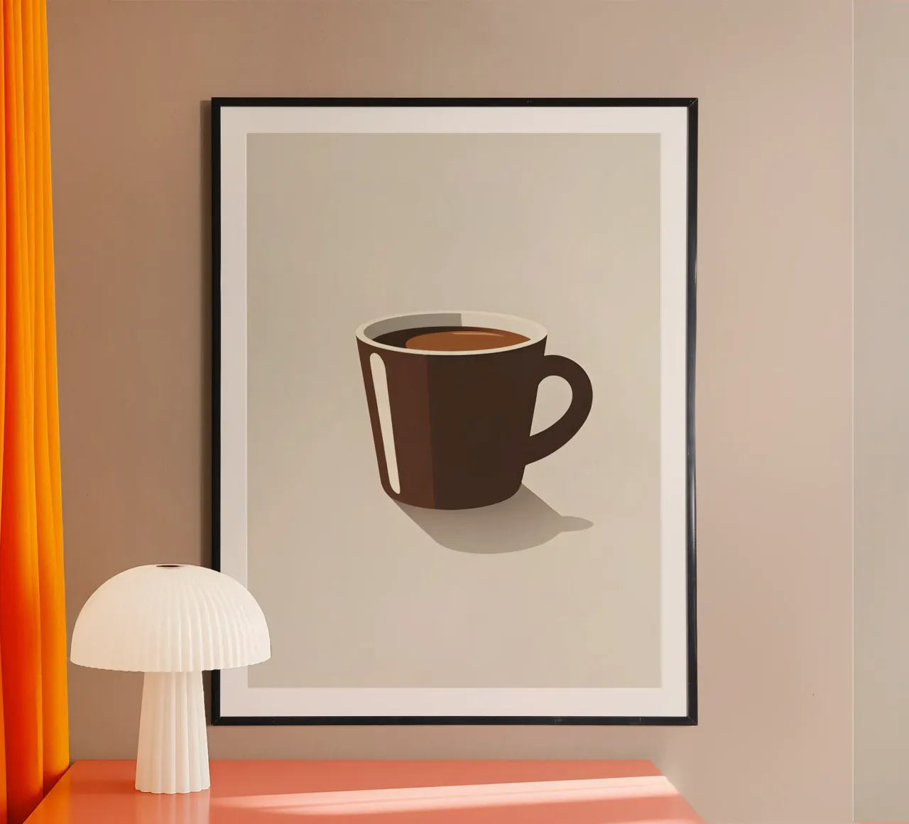 Sagoma di una tazza di caffè poster da LIFESTYLE OBJECTS