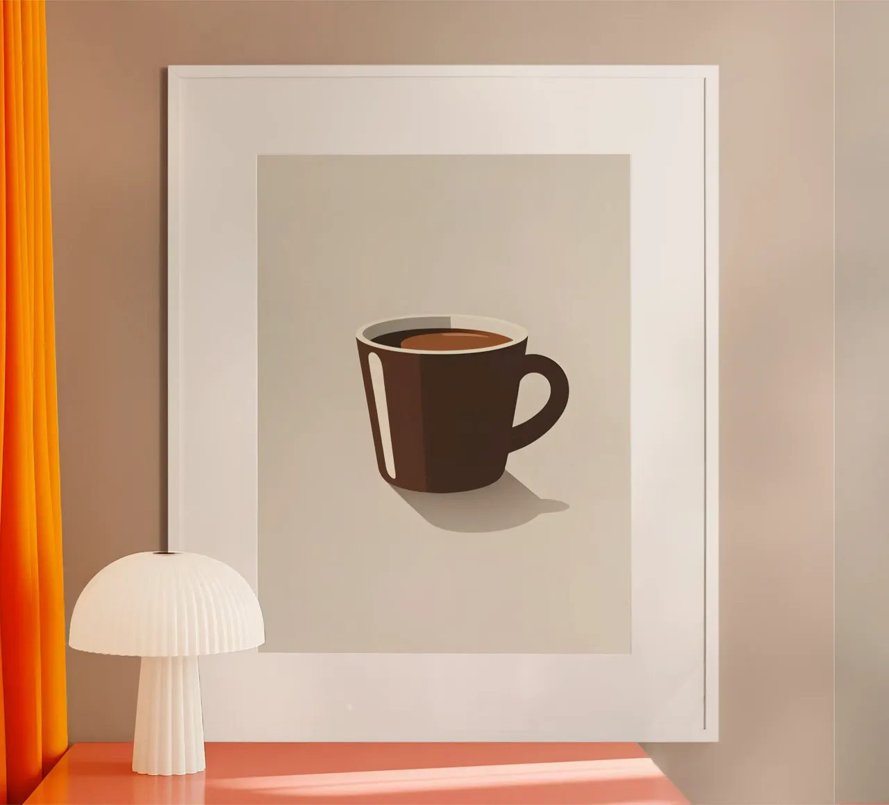 Sagoma di una tazza di caffè poster da LIFESTYLE OBJECTS