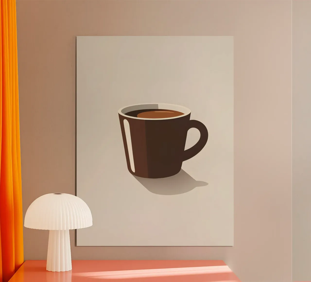 Sagoma di una tazza di caffè poster da LIFESTYLE OBJECTS