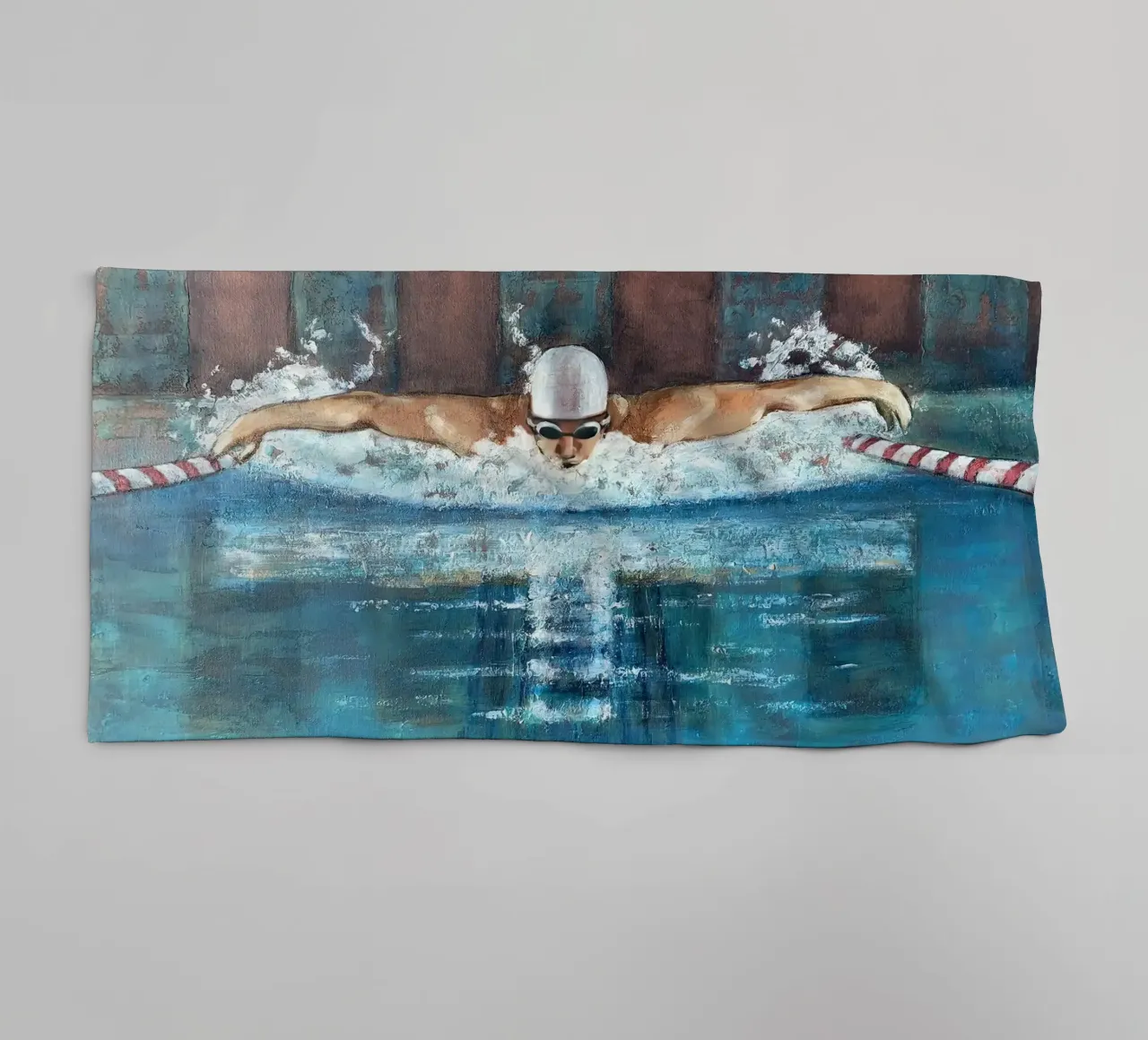 Nuotatore di delfini - Sarah Morrissette asciugamano da bagno da Rachelwhell