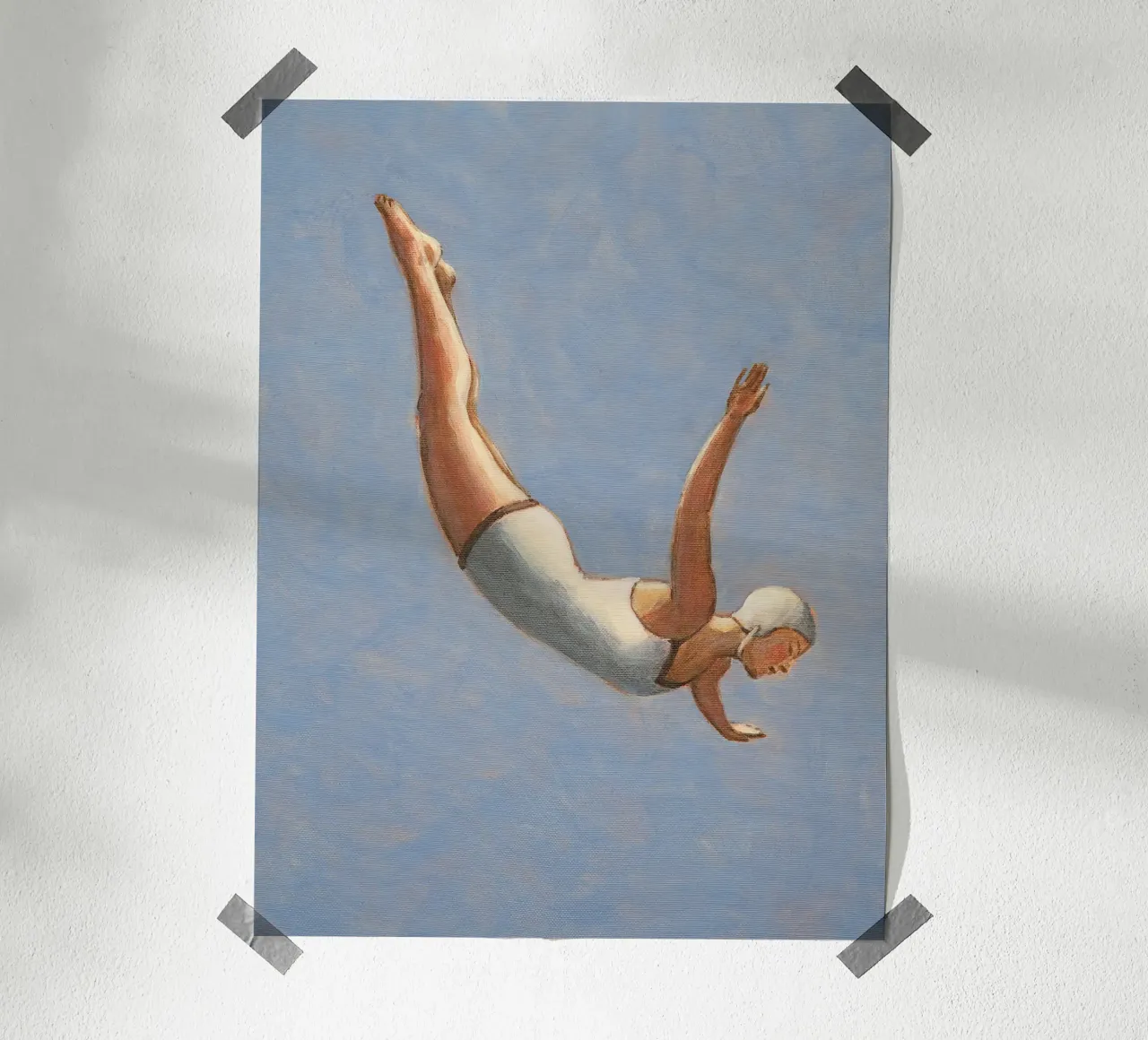 Graublauer Turmspringer - Sarah Morrissette Poster von Rachelwhell