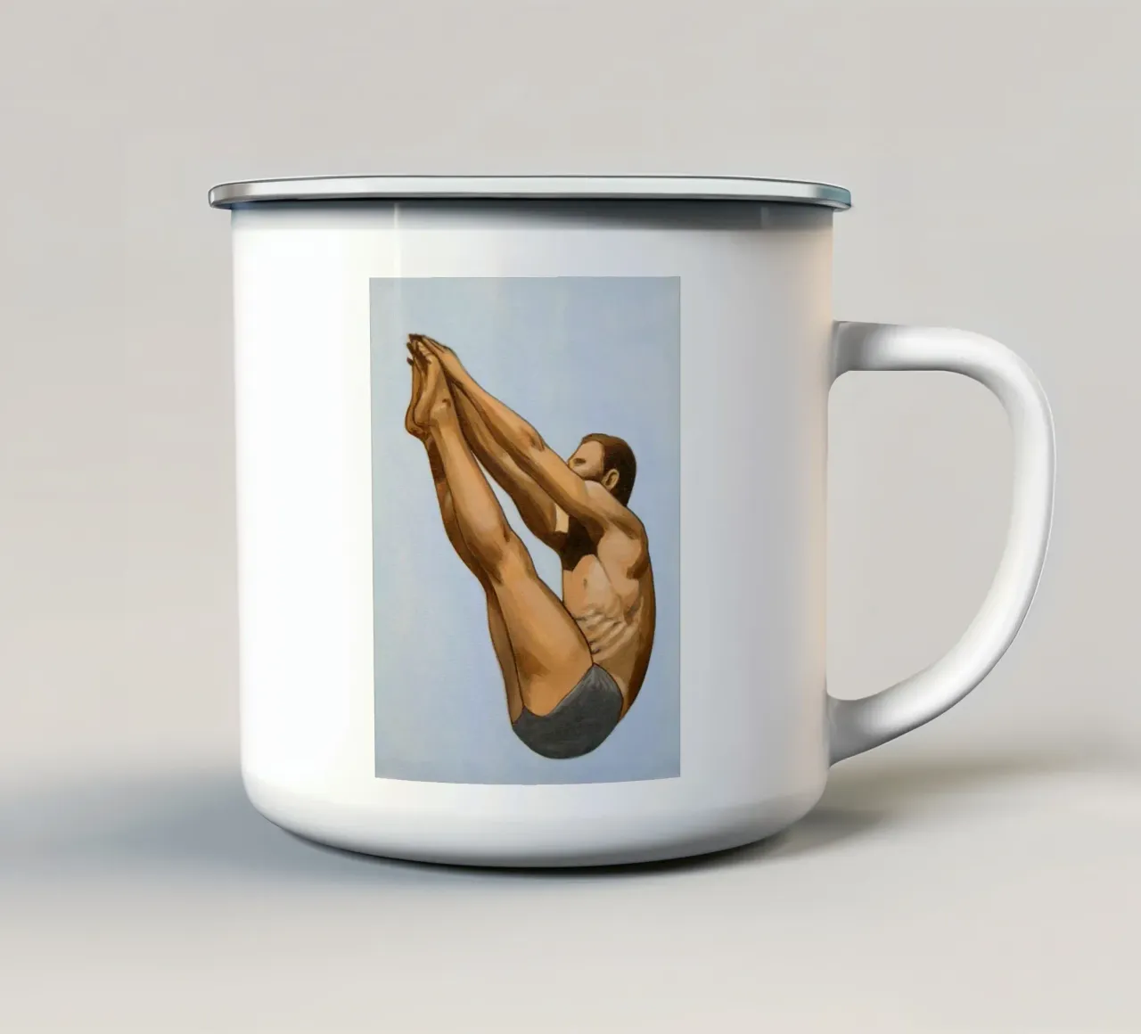 High Diver (Side View) - Sarah Morrissette tazza in smalto da Rachelwhell