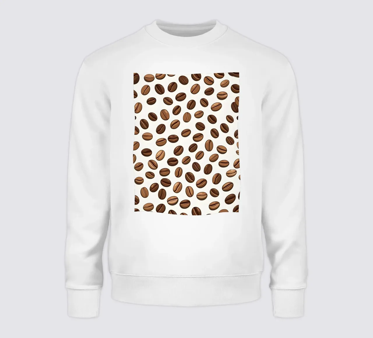 Coffee beans pattern sweatshirt by LIFESTYLE OBJECTS