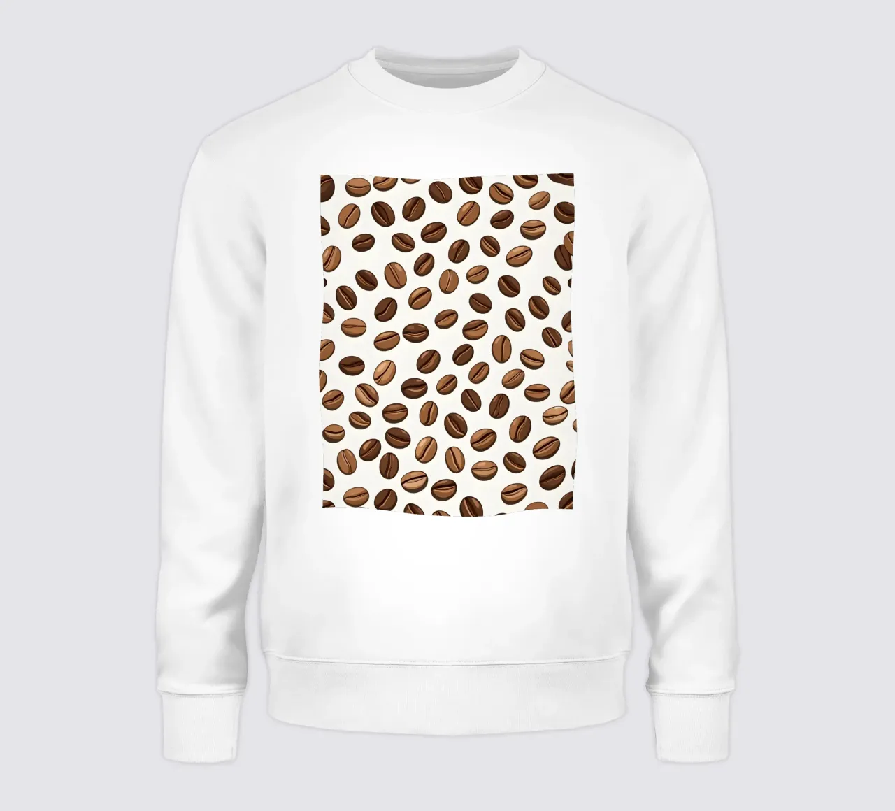Coffee beans pattern sweatshirt by LIFESTYLE OBJECTS
