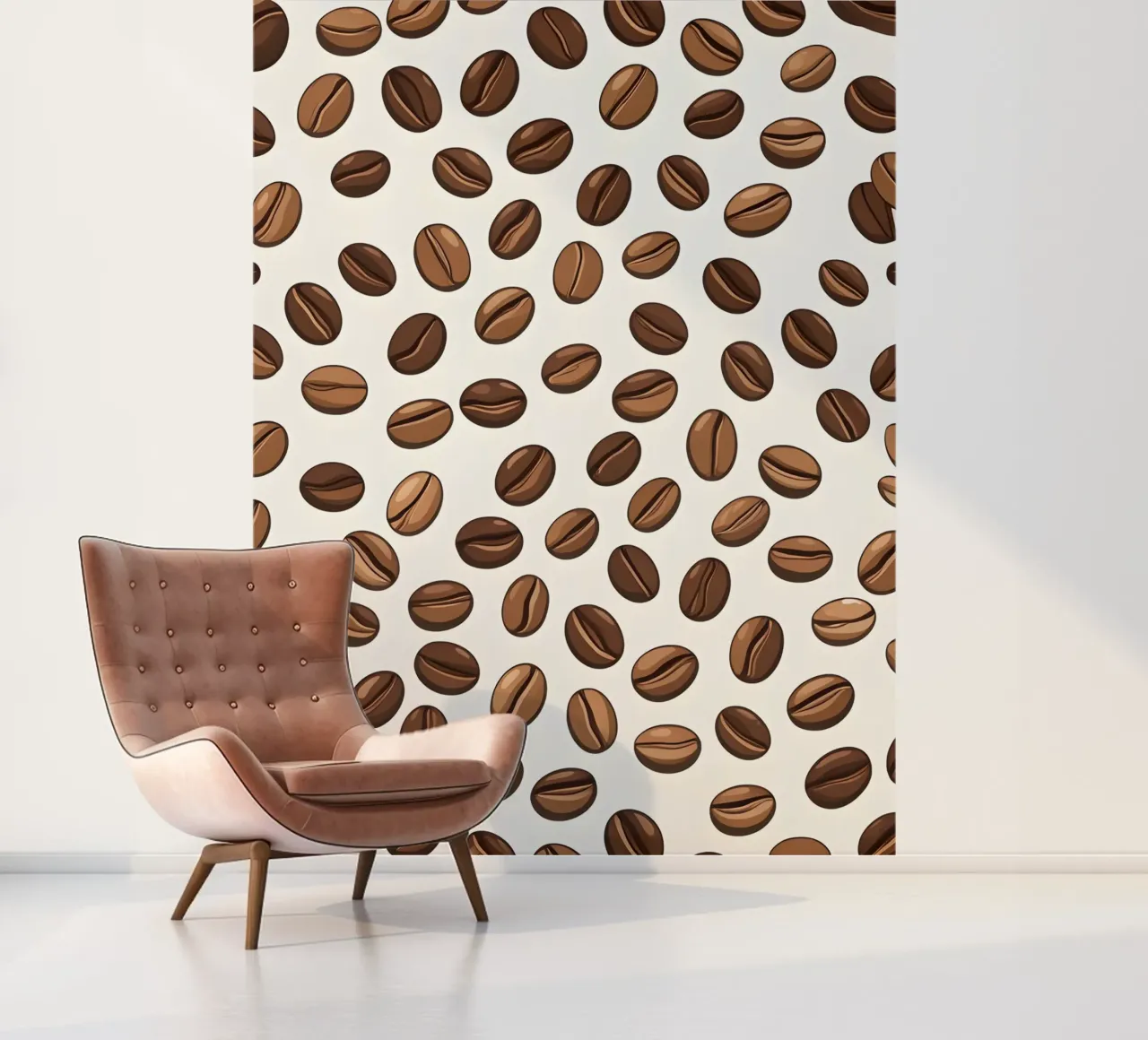 Coffee beans pattern fotobehang van LIFESTYLE OBJECTS