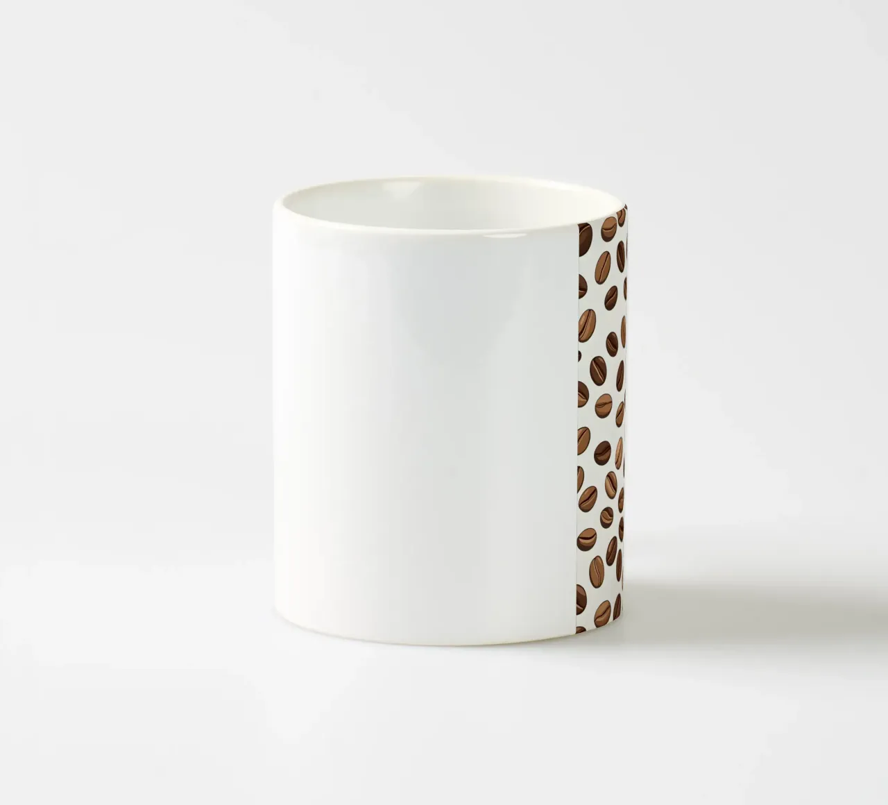 Coffee beans pattern ceramic mug by LIFESTYLE OBJECTS