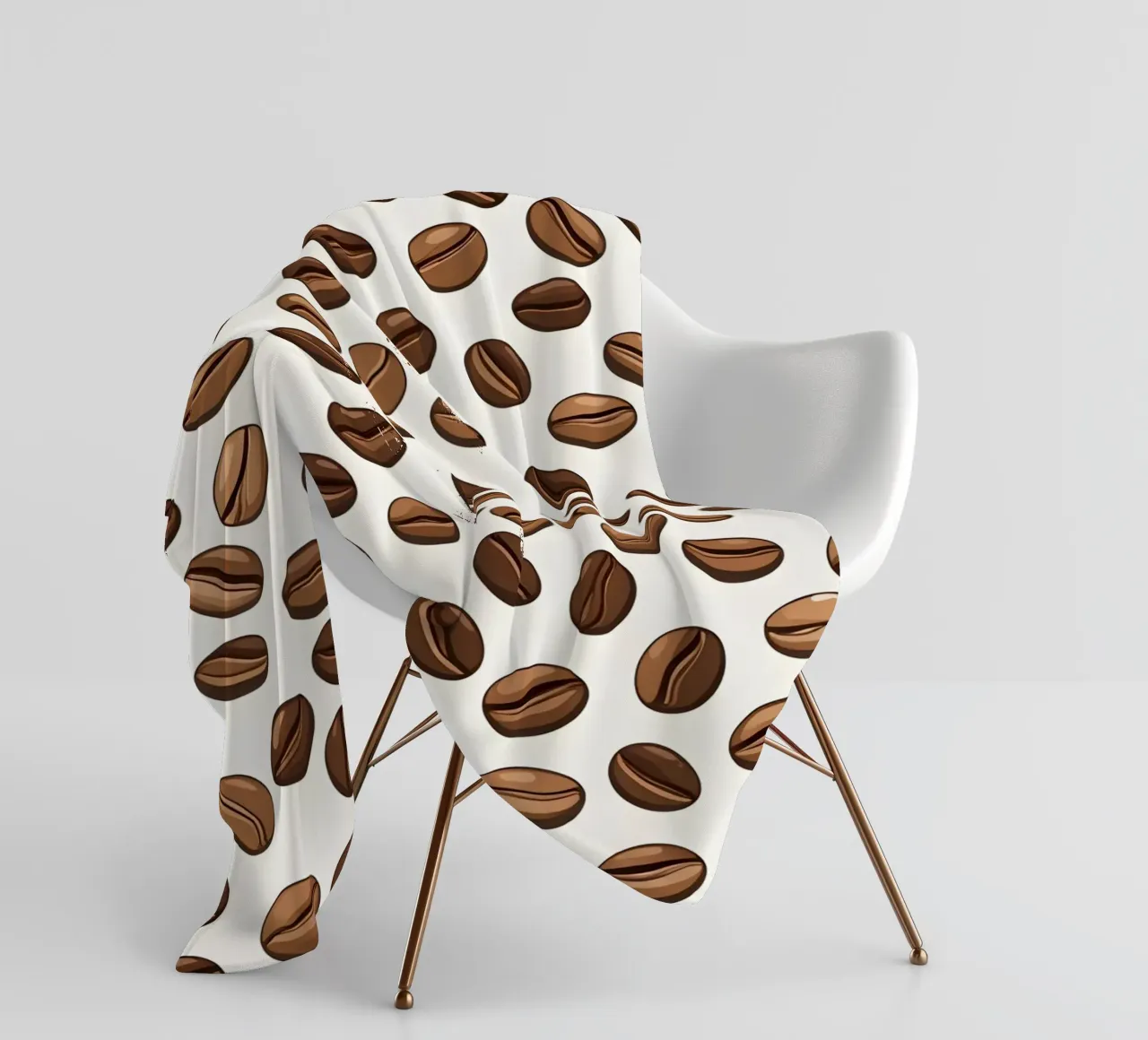 Coffee beans pattern fleece blanket by LIFESTYLE OBJECTS