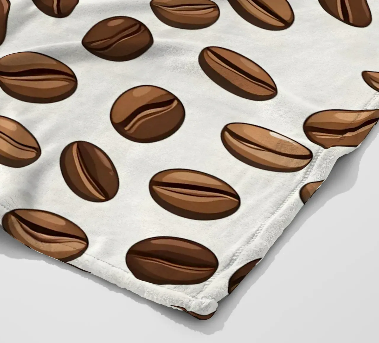 Coffee beans pattern fleece blanket by LIFESTYLE OBJECTS