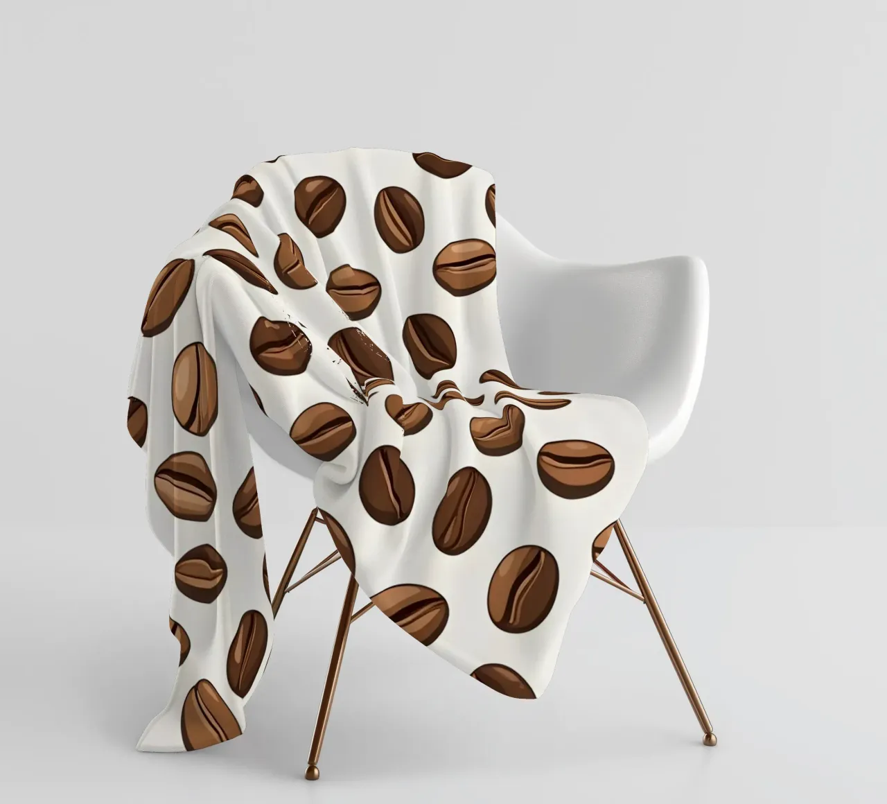 Coffee beans pattern fleece blanket by LIFESTYLE OBJECTS