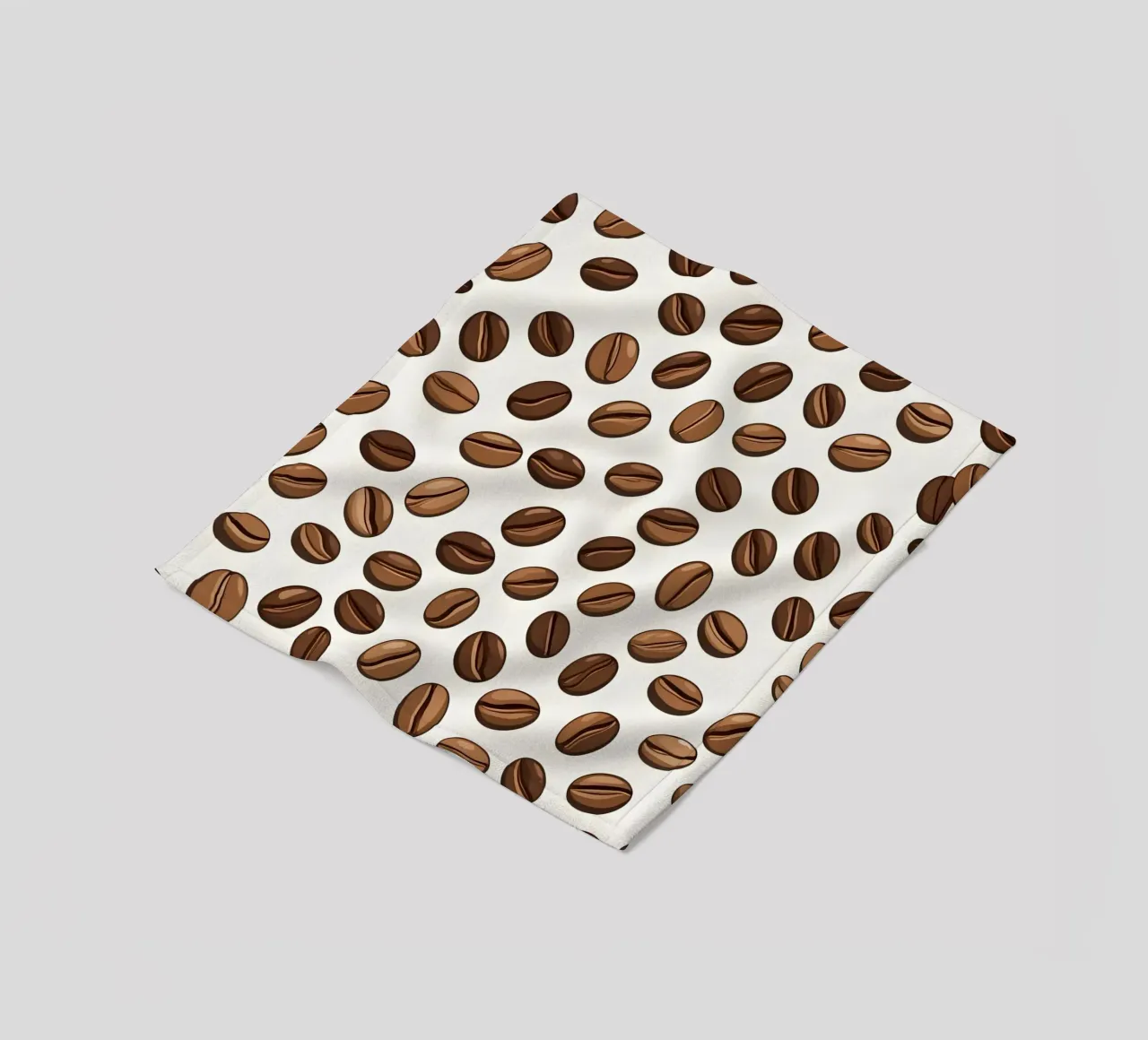Coffee beans pattern fleece blanket by LIFESTYLE OBJECTS