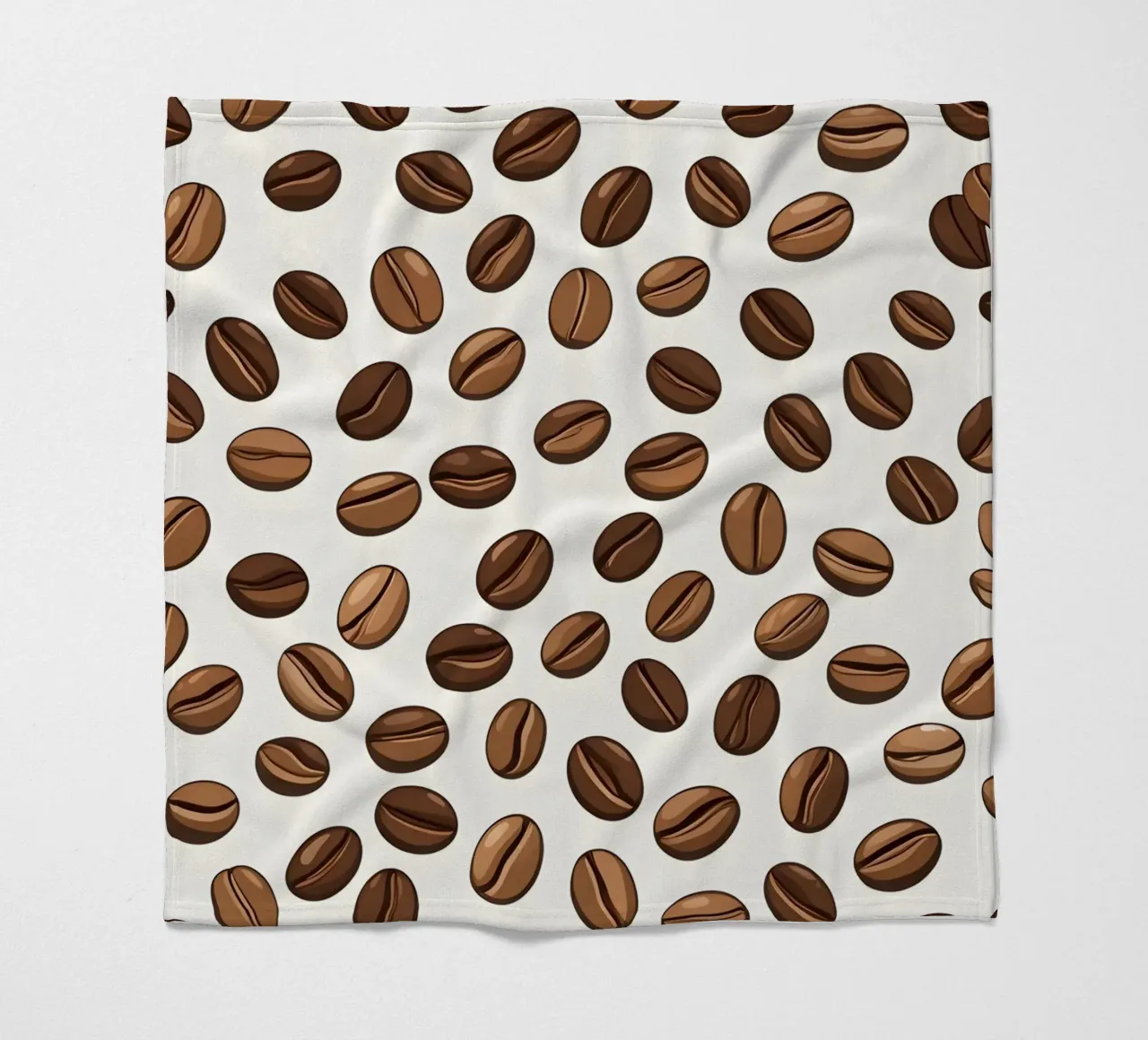Coffee beans pattern fleece blanket by LIFESTYLE OBJECTS