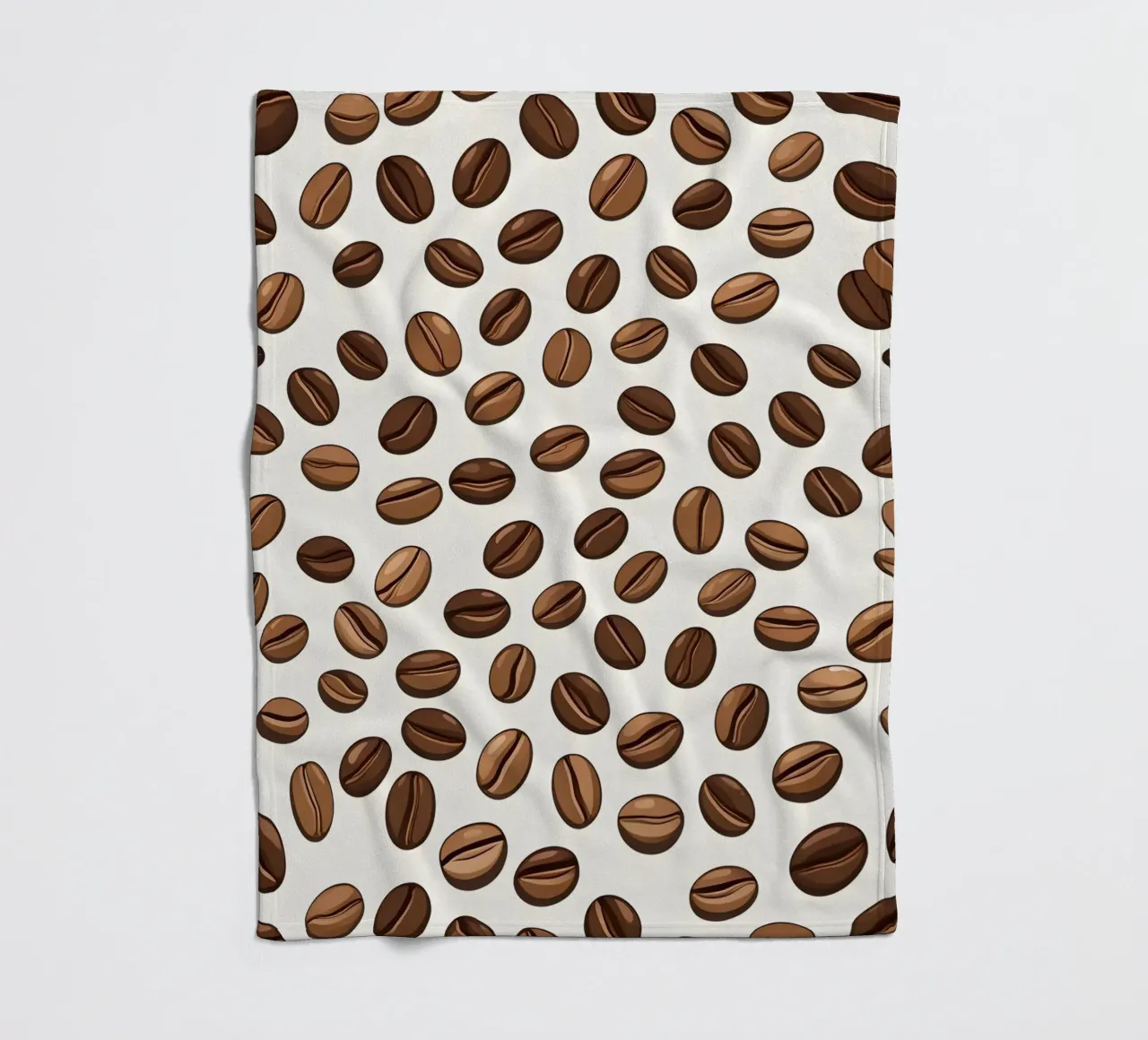 Coffee beans pattern fleece blanket by LIFESTYLE OBJECTS