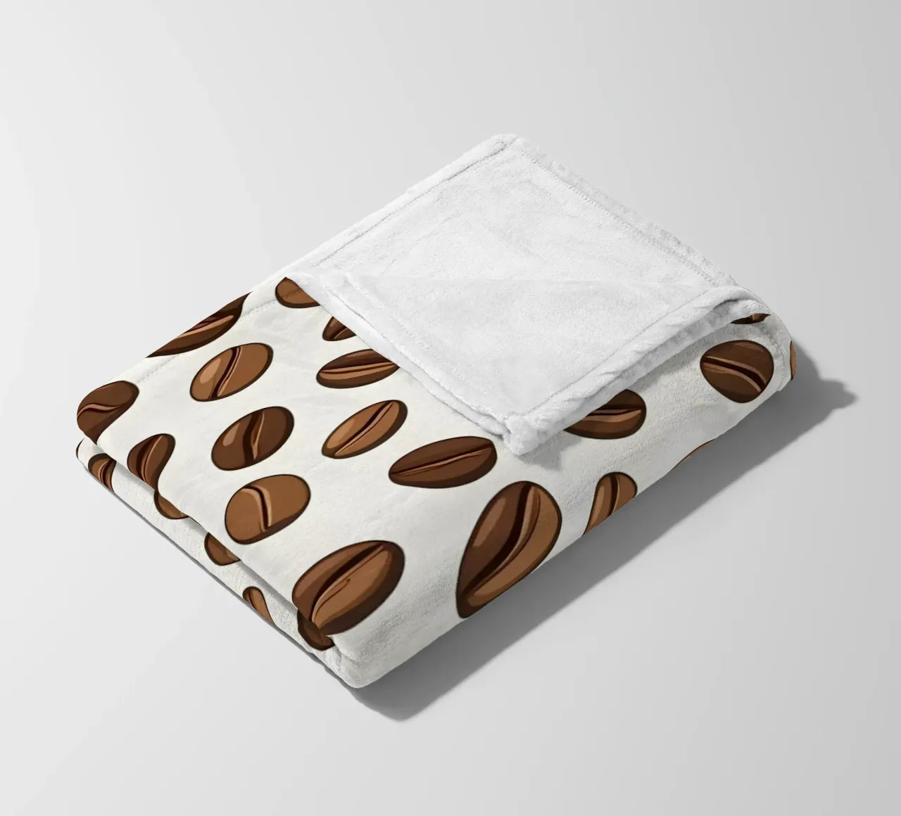Coffee beans pattern fleece blanket by LIFESTYLE OBJECTS
