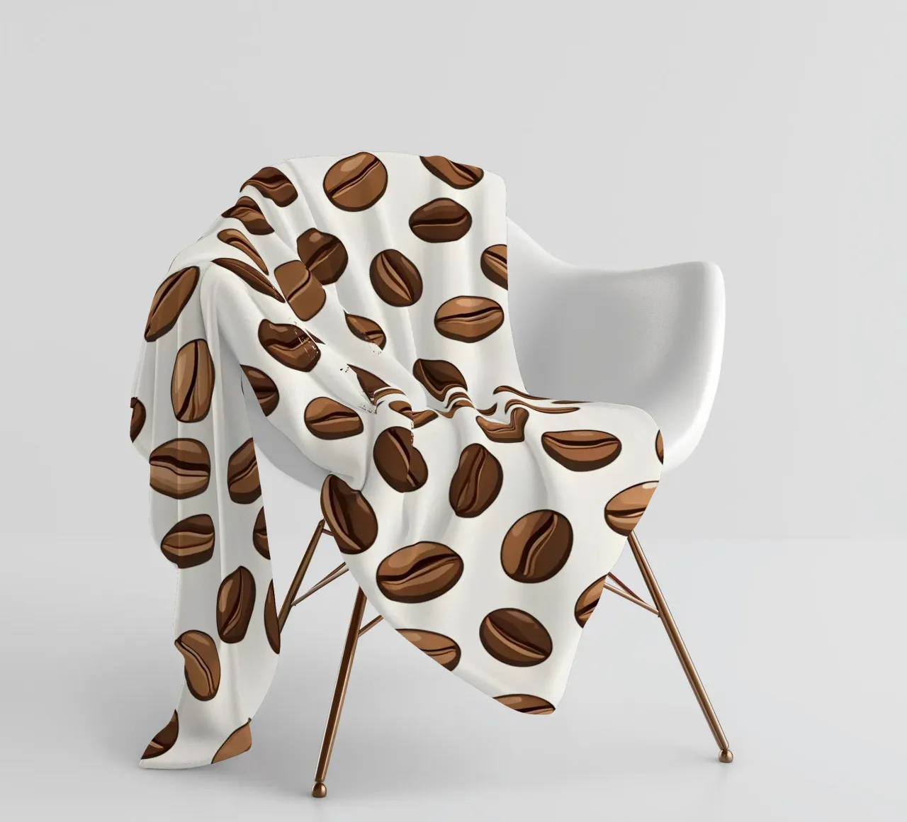 Coffee beans pattern fleece blanket by LIFESTYLE OBJECTS