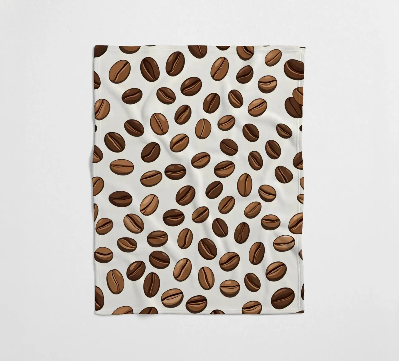 Coffee beans pattern fleece blanket by LIFESTYLE OBJECTS