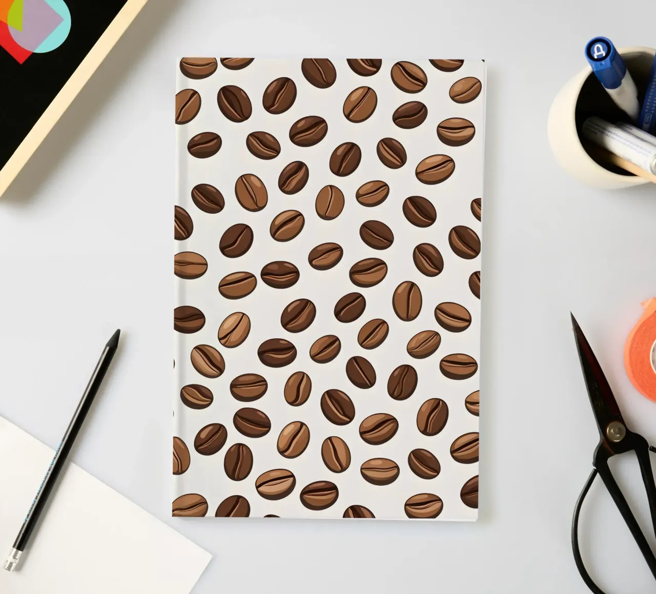 Coffee beans pattern notebook by LIFESTYLE OBJECTS
