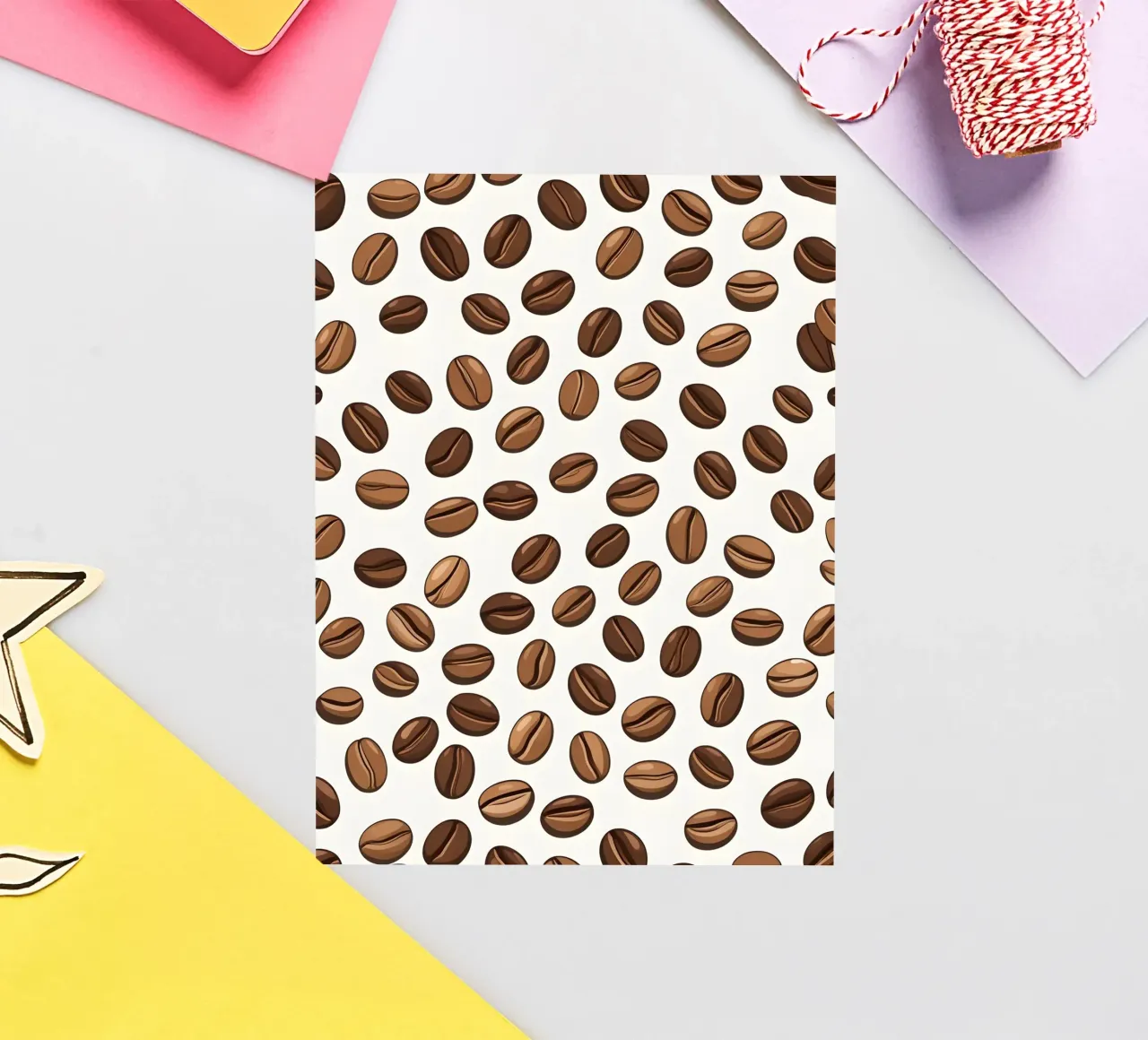 Coffee beans pattern sticker by LIFESTYLE OBJECTS