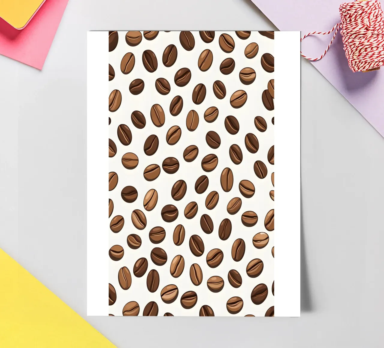 Coffee beans pattern sticker sheet by LIFESTYLE OBJECTS