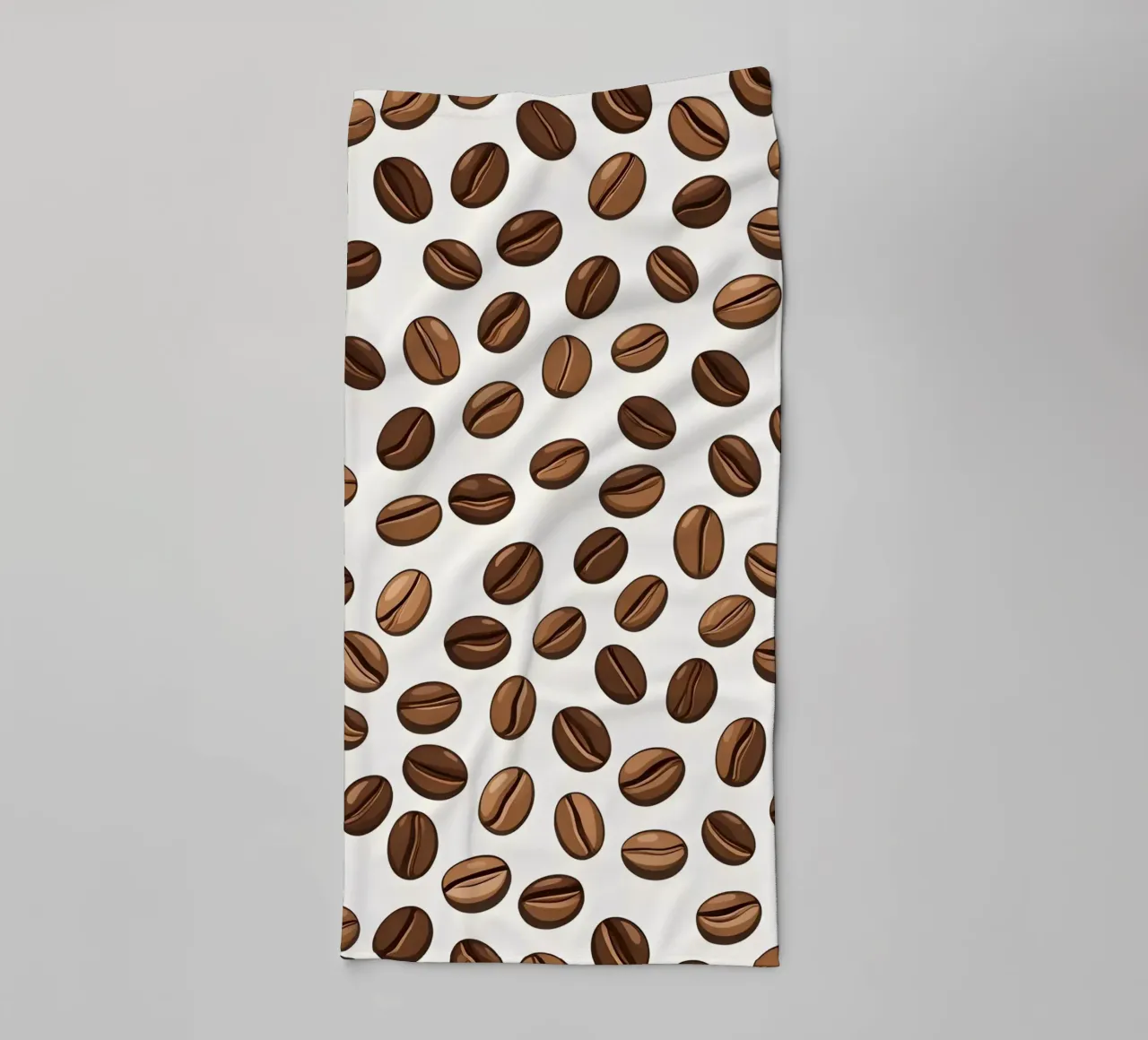 Coffee beans pattern towel by LIFESTYLE OBJECTS