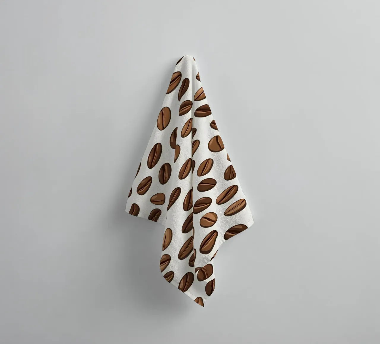 Coffee beans pattern towel by LIFESTYLE OBJECTS