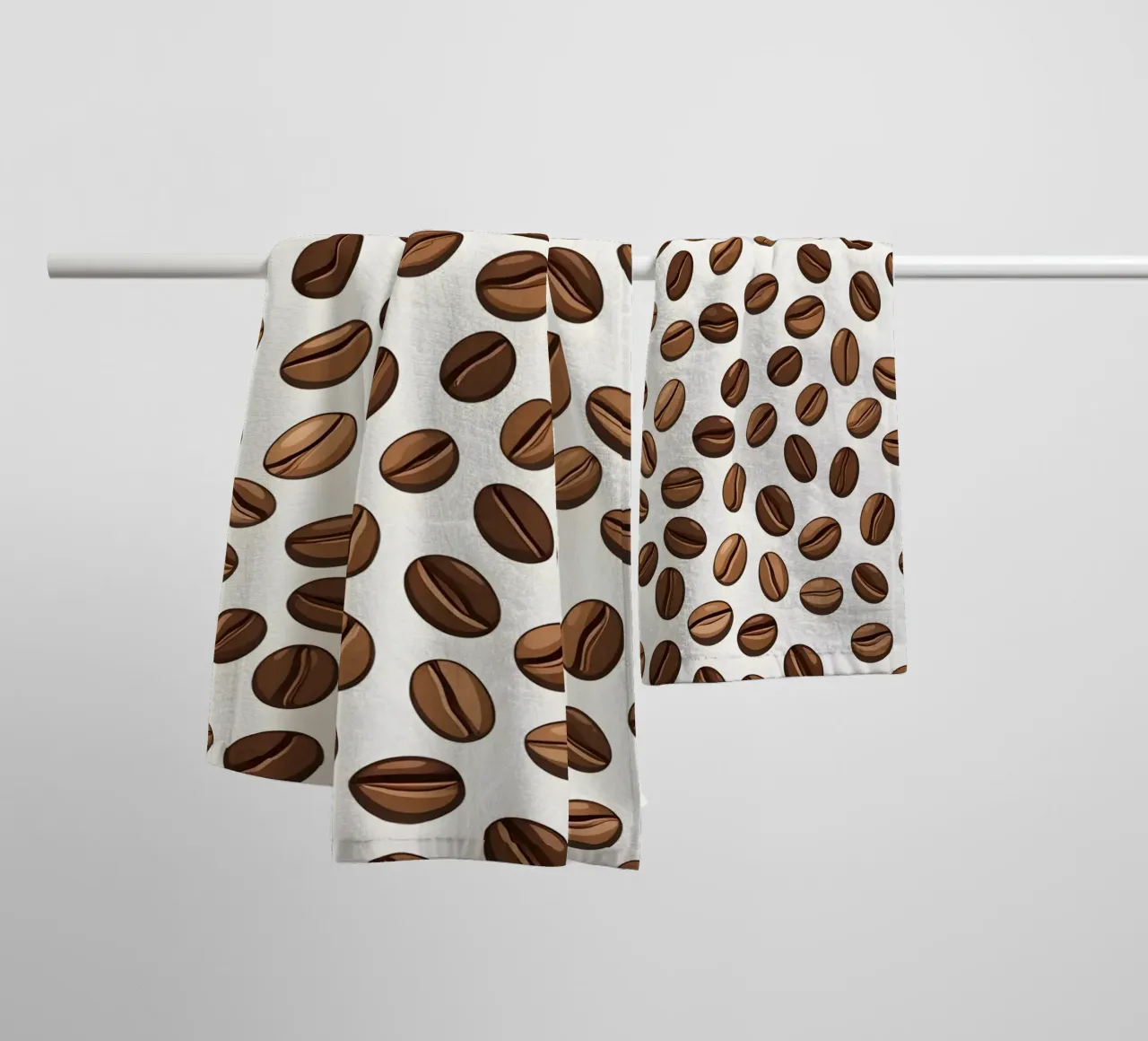 Coffee beans pattern towel by LIFESTYLE OBJECTS
