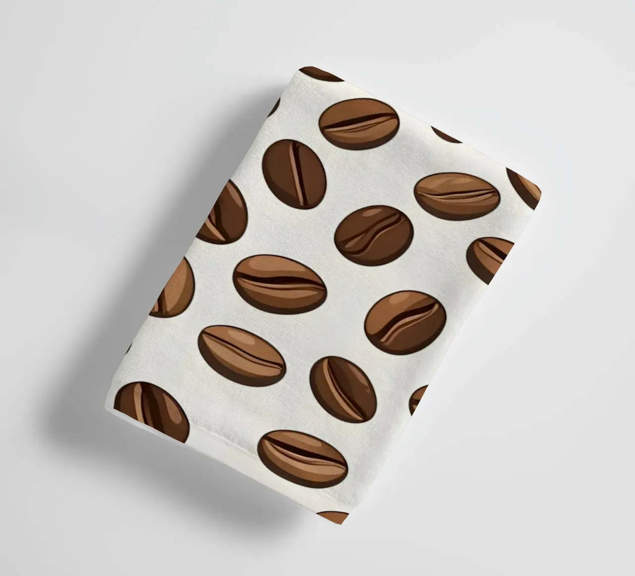 Coffee beans pattern towel by LIFESTYLE OBJECTS