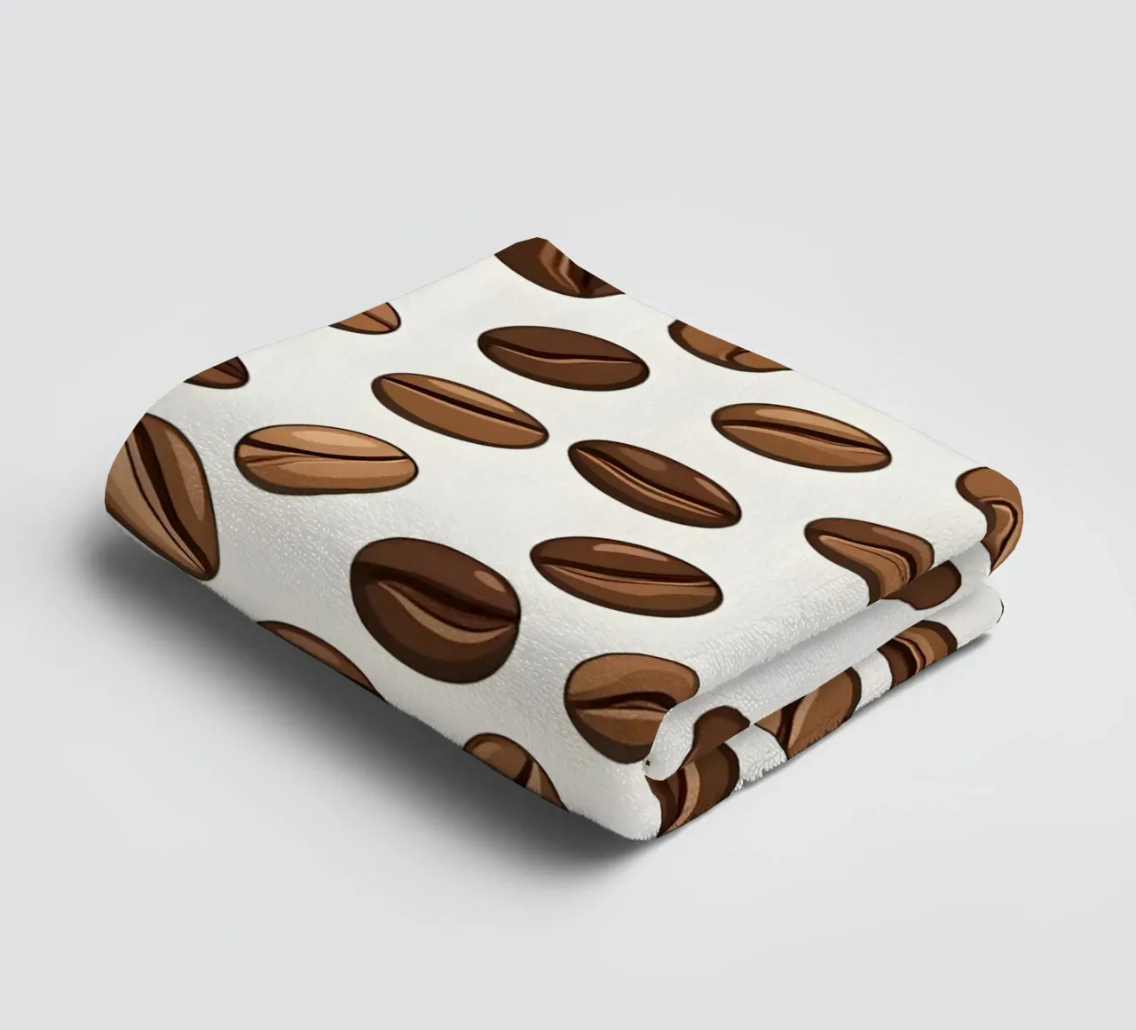 Coffee beans pattern towel by LIFESTYLE OBJECTS