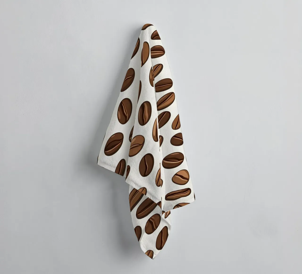 Coffee beans pattern towel by LIFESTYLE OBJECTS