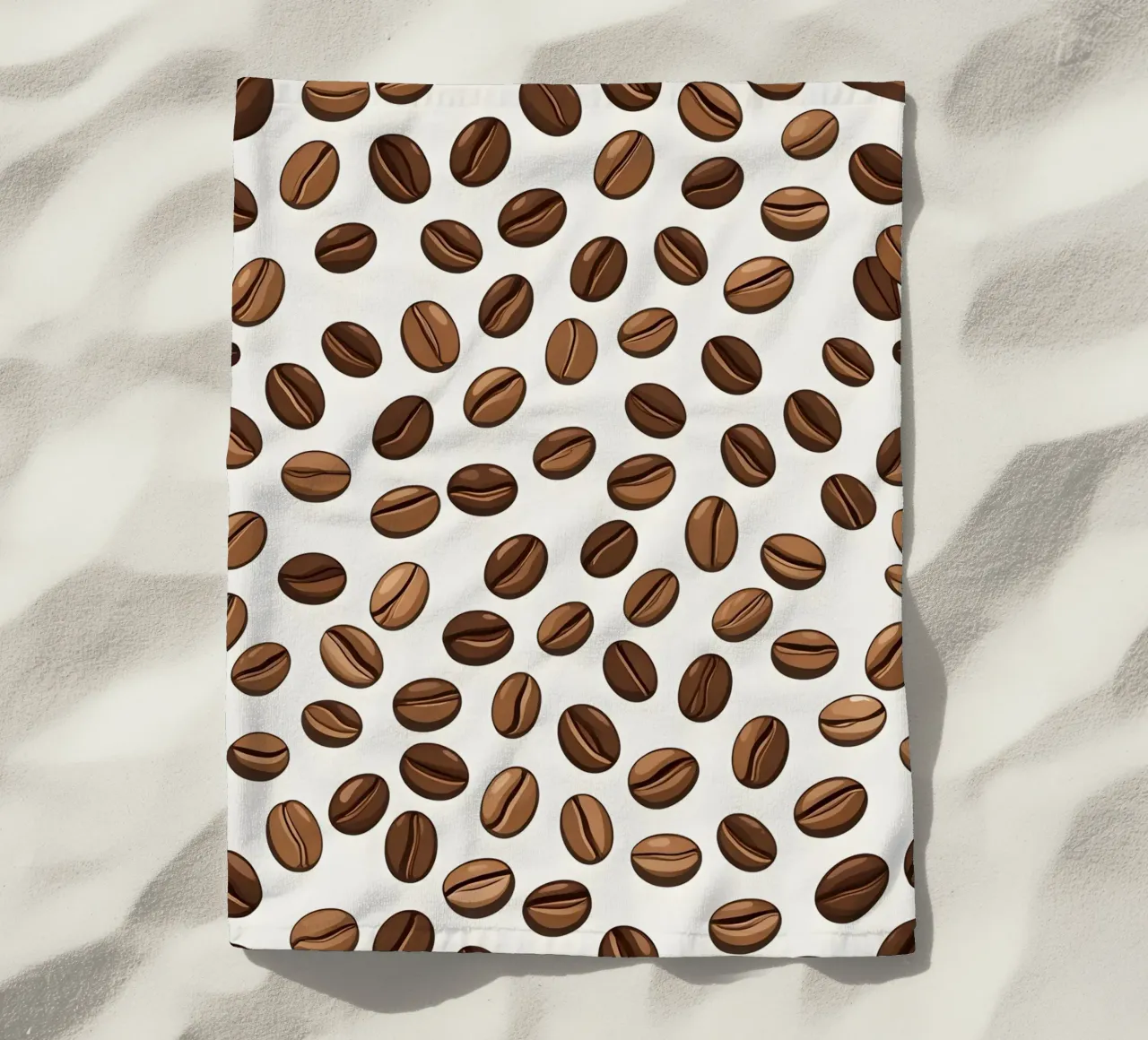 Coffee beans pattern telo mare da LIFESTYLE OBJECTS