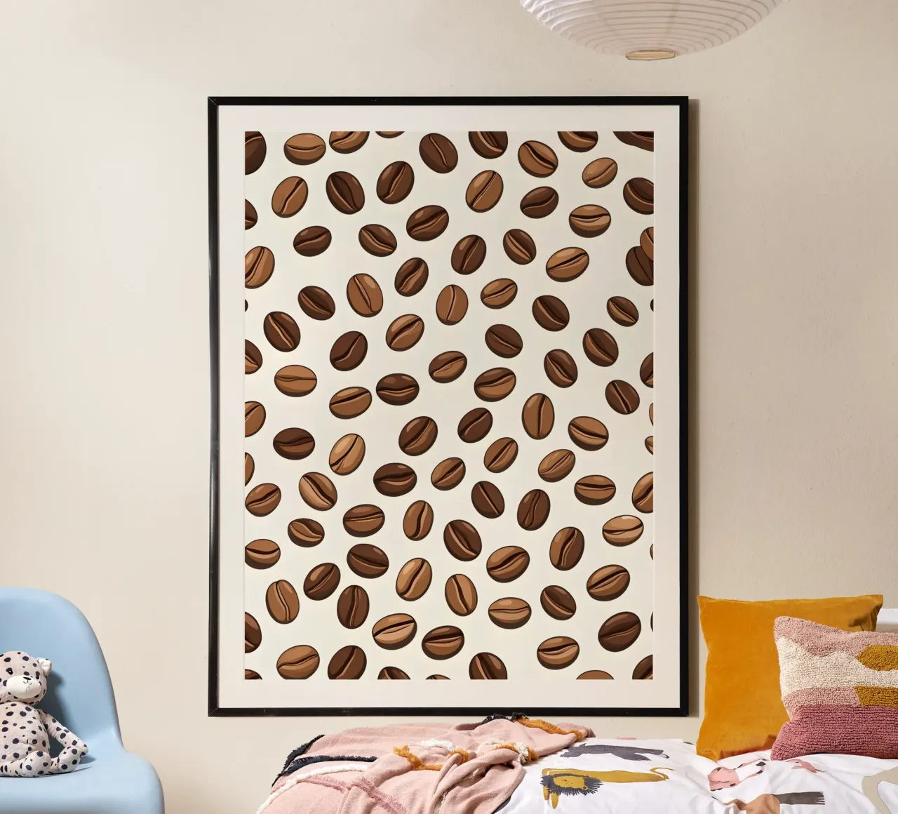 Coffee beans pattern poster by LIFESTYLE OBJECTS