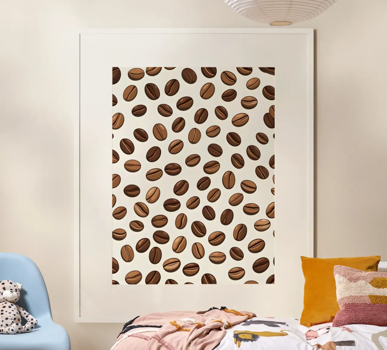 Coffee beans pattern poster by LIFESTYLE OBJECTS
