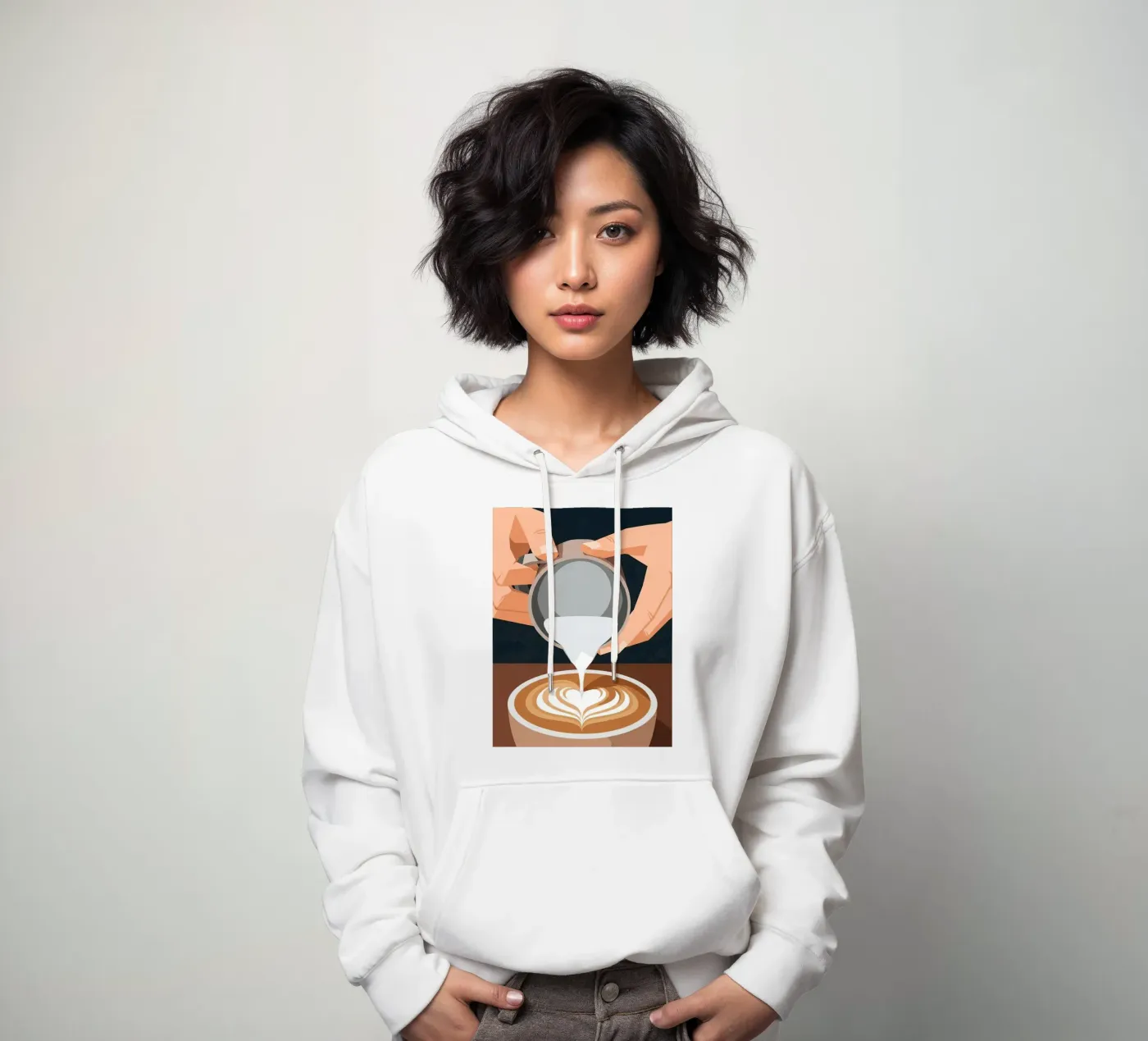 design barista hands latte art hoodie by LIFESTYLE OBJECTS