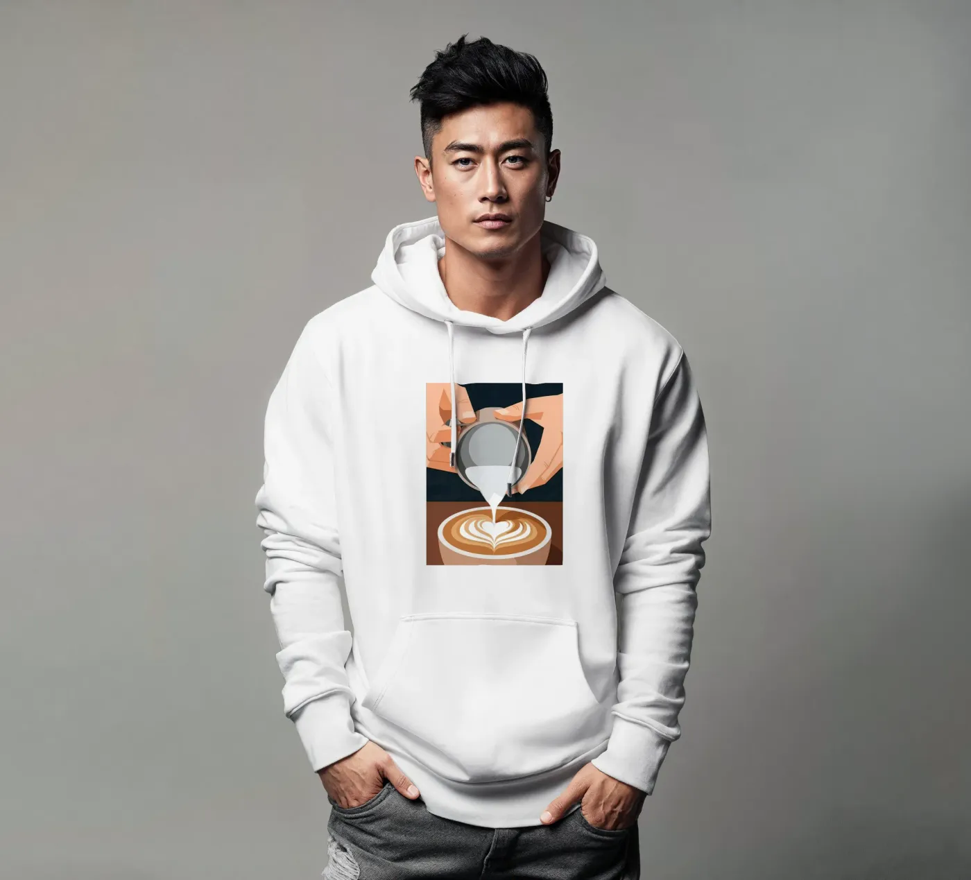 design barista hands latte art hoodie by LIFESTYLE OBJECTS