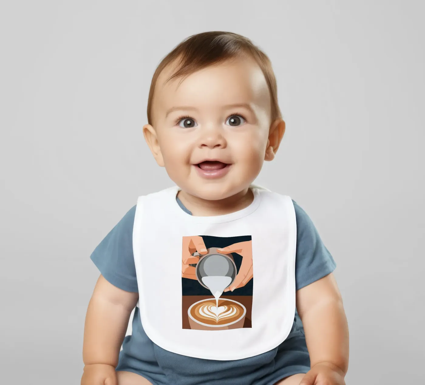 design barista hands latte art bavoir de LIFESTYLE OBJECTS