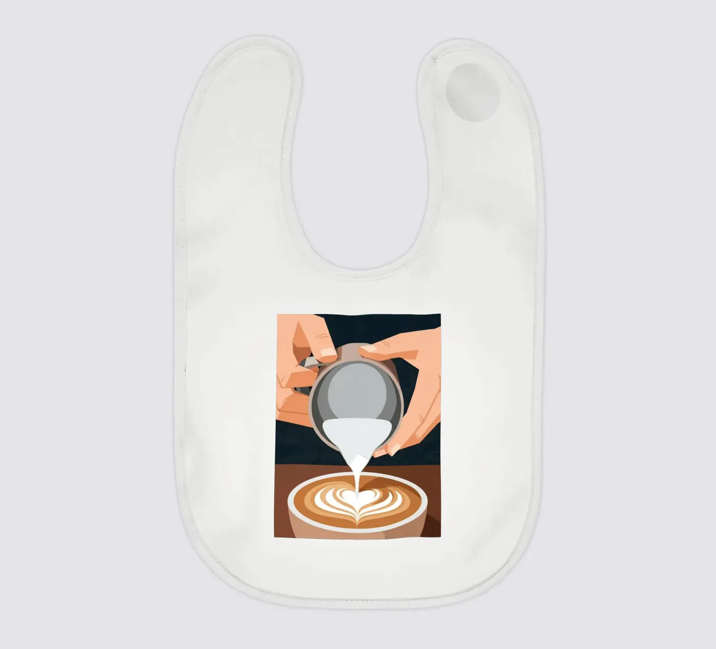 design barista hands latte art bavoir de LIFESTYLE OBJECTS
