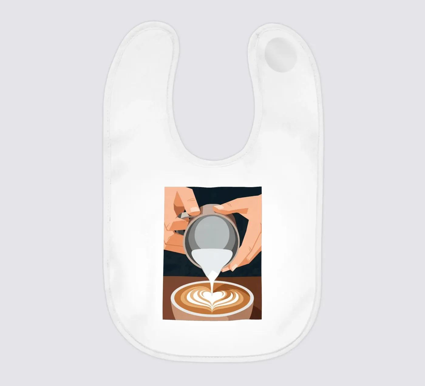 design barista hands latte art bavoir de LIFESTYLE OBJECTS