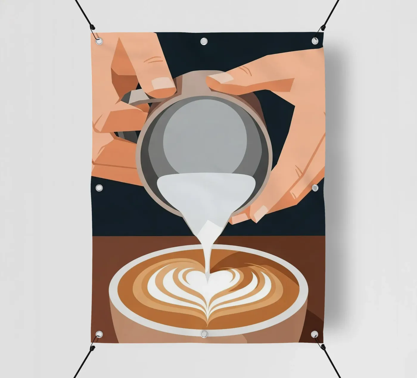 design barista hands latte art pvc cover by LIFESTYLE OBJECTS