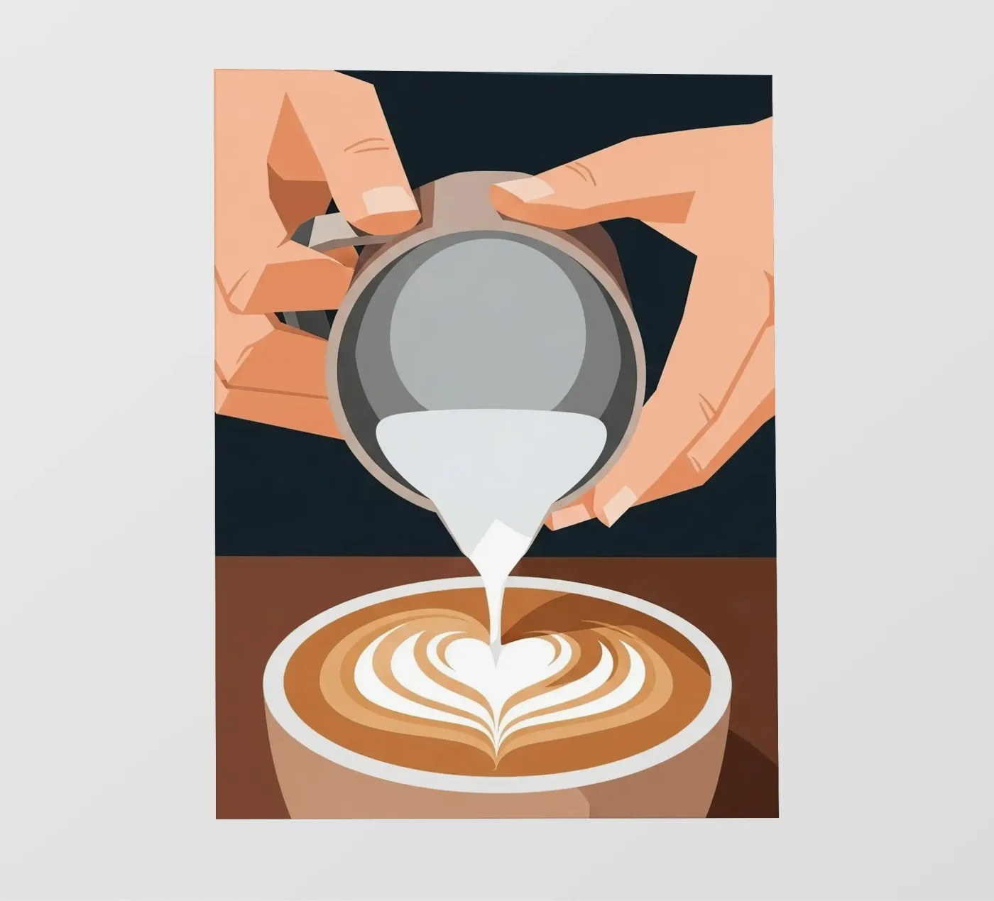 design barista hands latte art pvc cover by LIFESTYLE OBJECTS