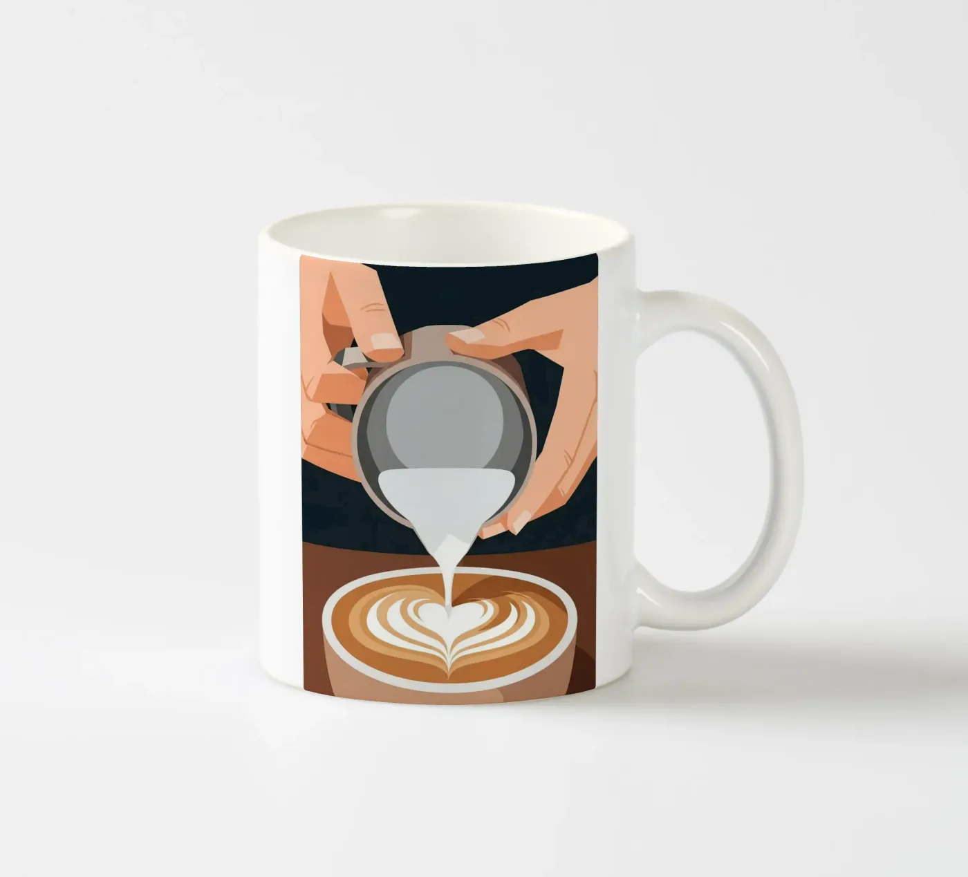 design barista hands latte art ceramic mug by LIFESTYLE OBJECTS