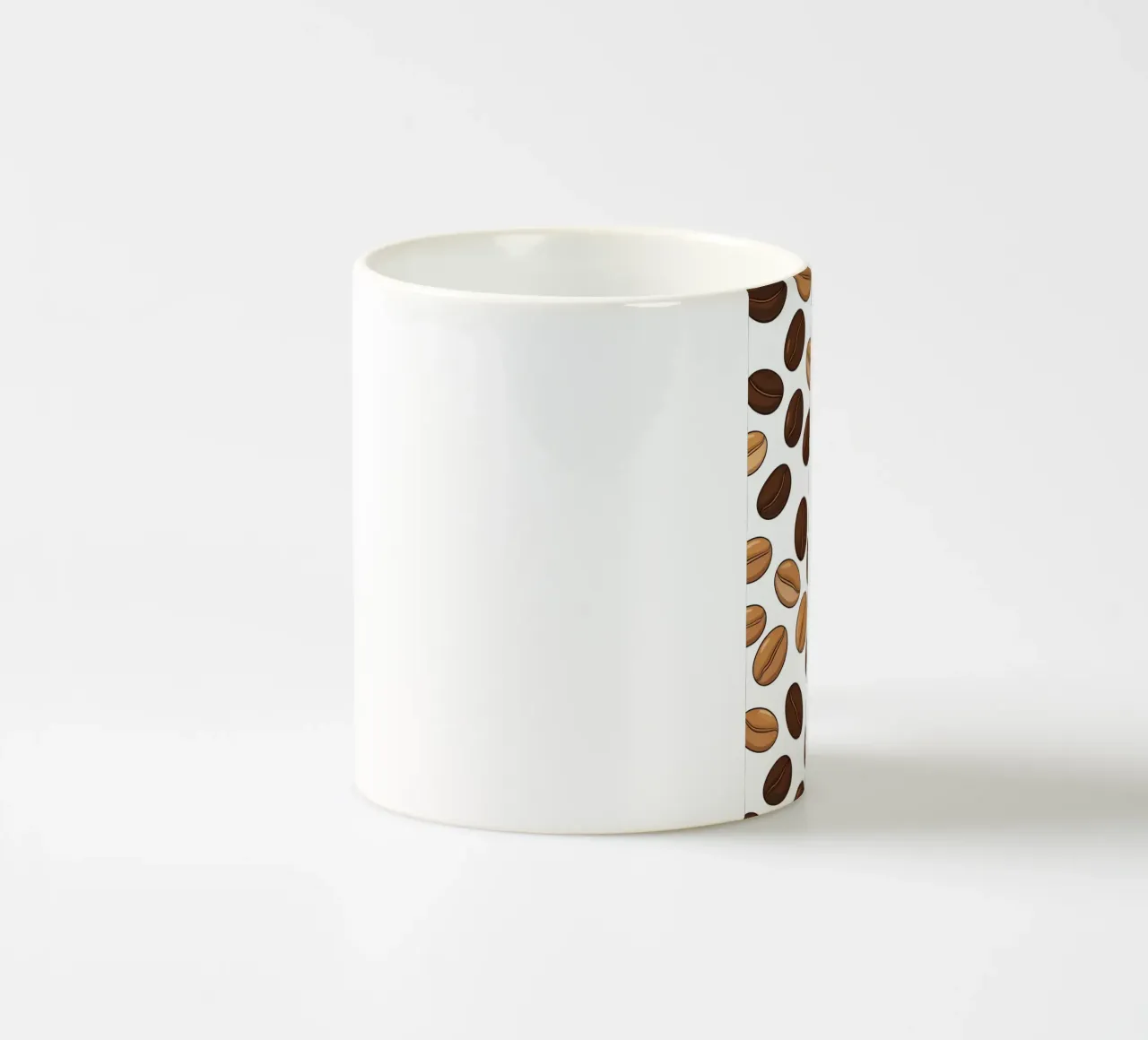 Coffee beans pattern ceramic mug by LIFESTYLE OBJECTS